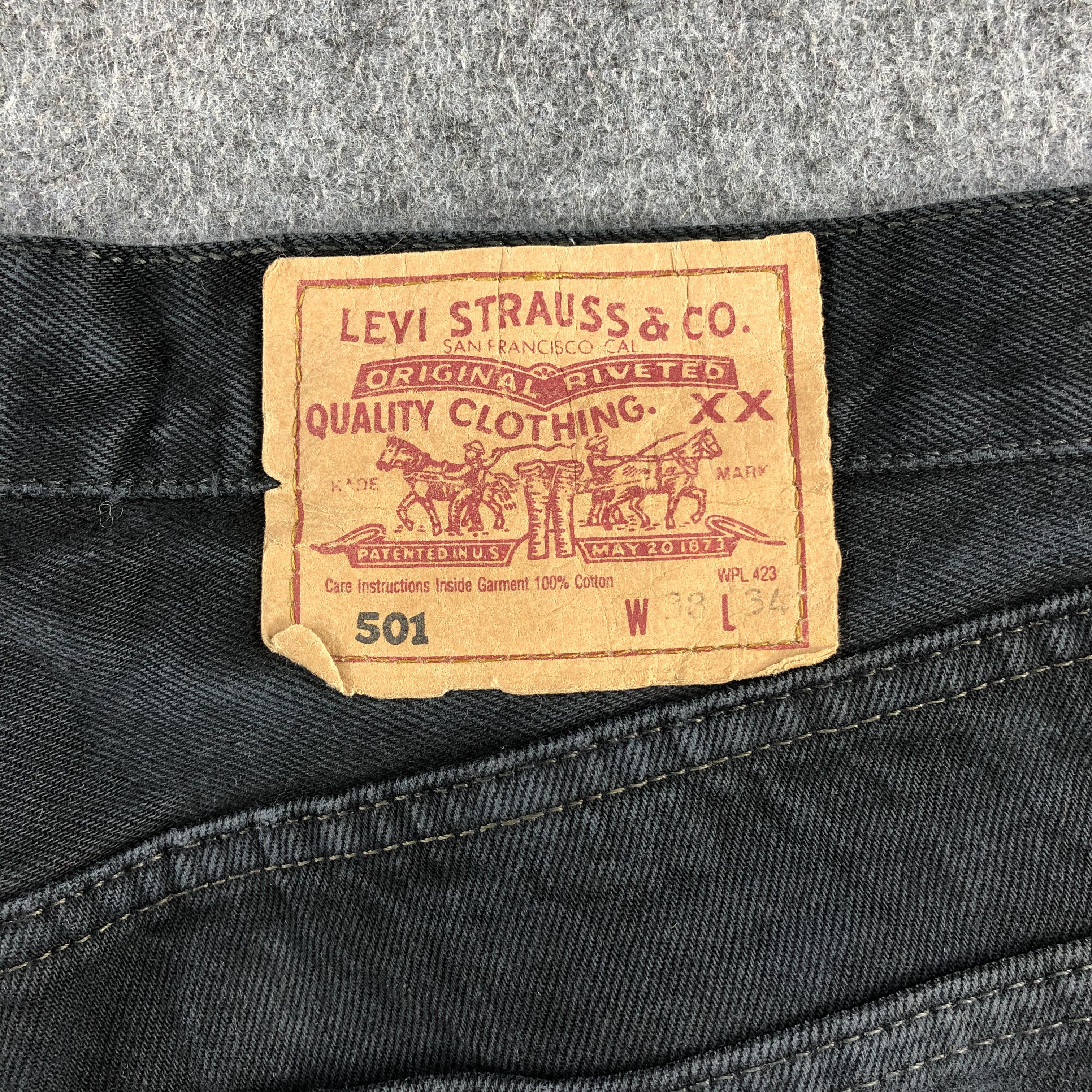 Levi's Vintage 90s Distress Levis 501 Jeans-J1427 Size US 38 / EU 54 - 5 Thumbnail