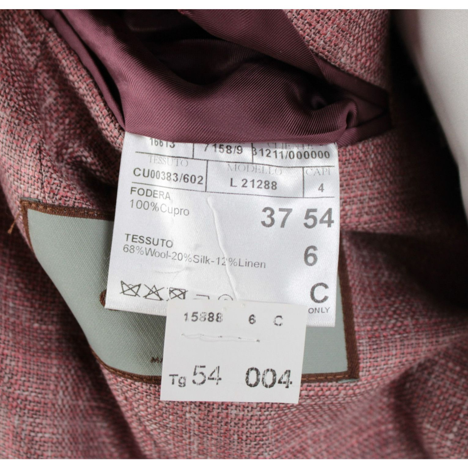 Canali Canali Sport Coat Size 44 Short US in Pink Size 44R - 8 Thumbnail