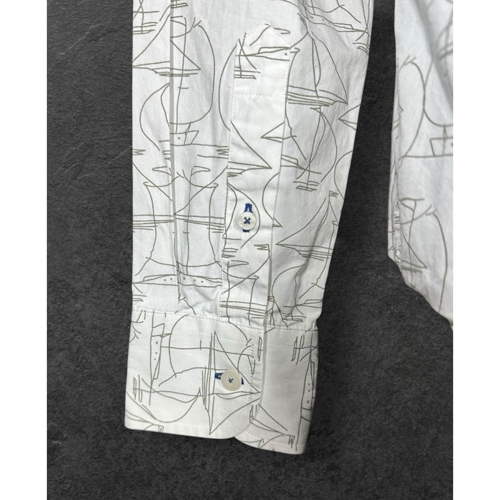 UNTUCKit UNTUCKit White Button Down Shirt Sailboat Nautical M Size US M / EU 48-50 / 2 - 7 Thumbnail