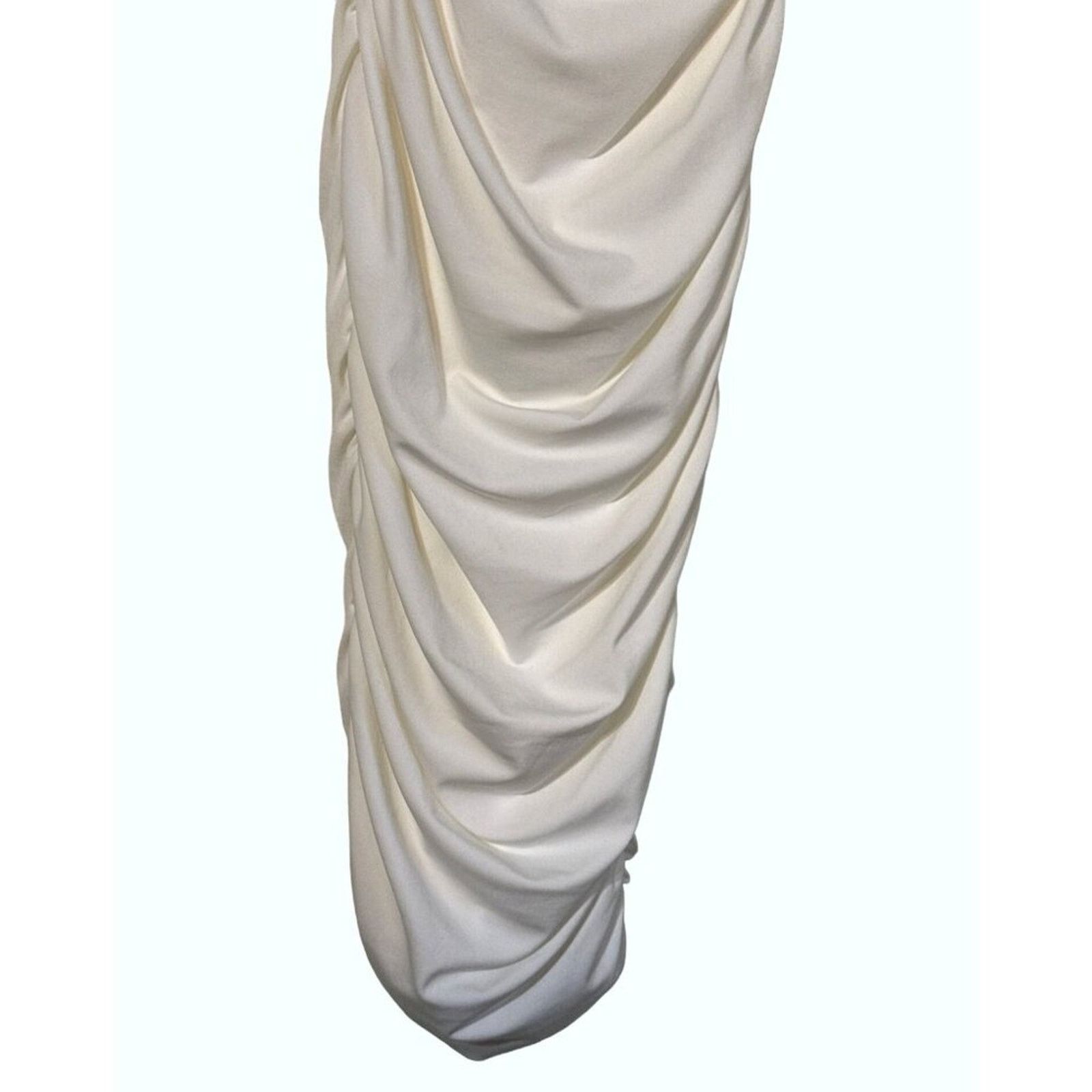 Other Nookie Riley Ring Midi Dress Ivory Lined Ruched Small Size S / US 4 / IT 40 - 5 Thumbnail