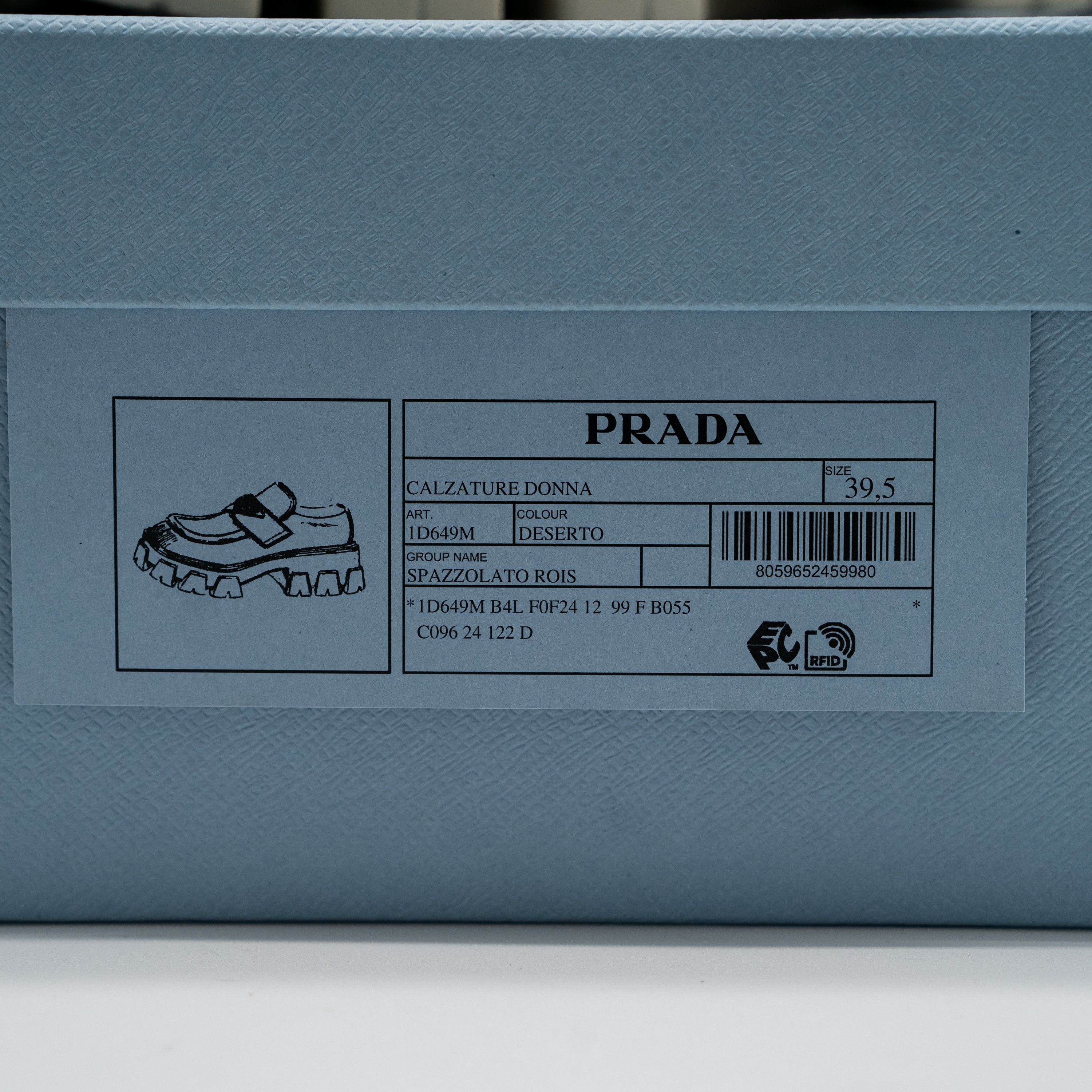 Prada 39.5eu 9.5 US Prada Monolith Brushed Leather Loafers Beige Size US 9.5 / IT 39.5 - 12 Thumbnail