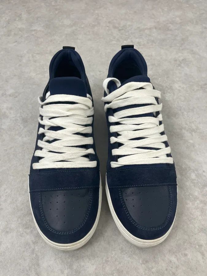 Kris Van Assche Kris Van Assche Navy & White Megalaced Sneakers Size US 9 / EU 42 - 2 Thumbnail