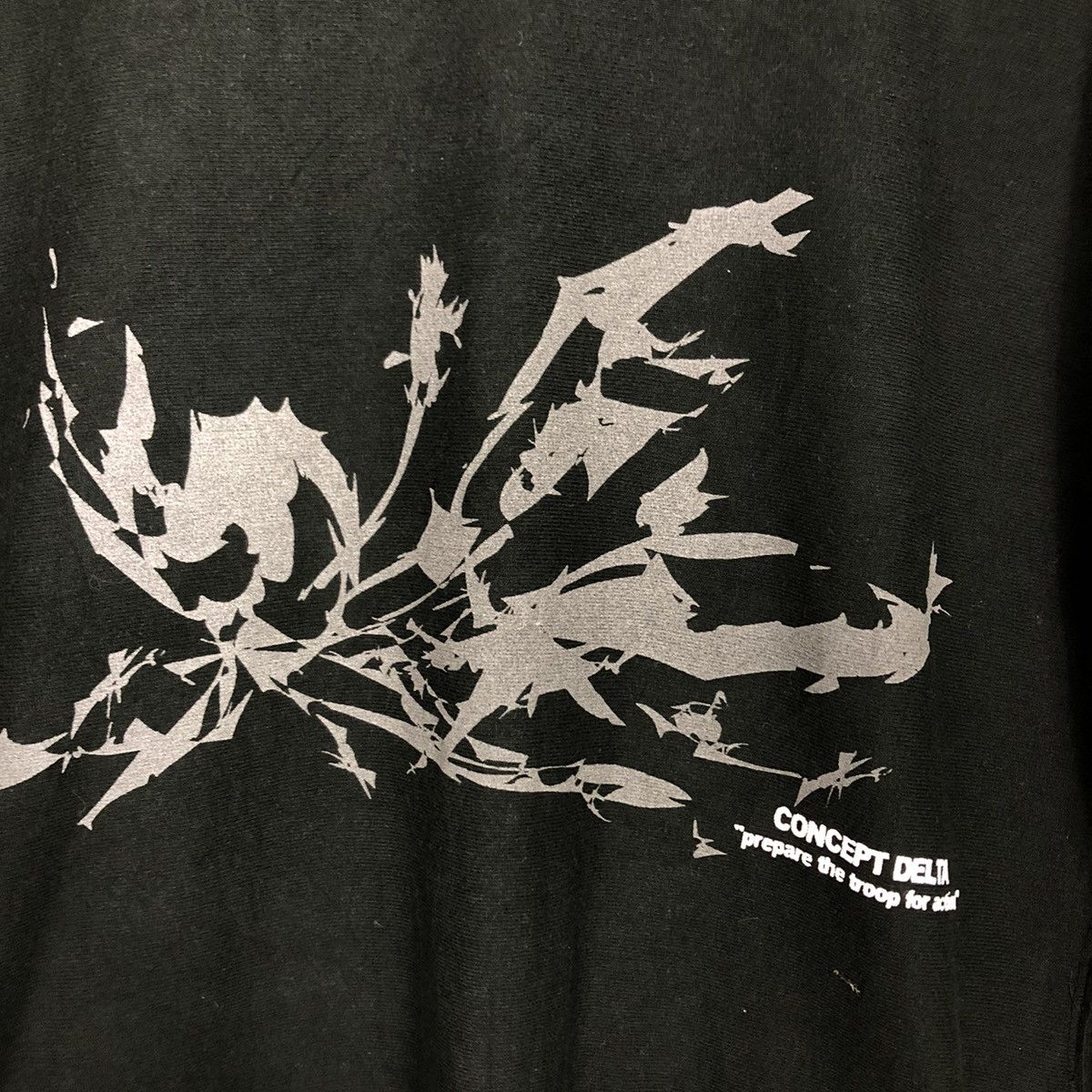 Japanese Brand 📌Vintage Sweatshirt Rich Black Concept Delta Big Logo Size US M / EU 48-50 / 2 - 14 Thumbnail