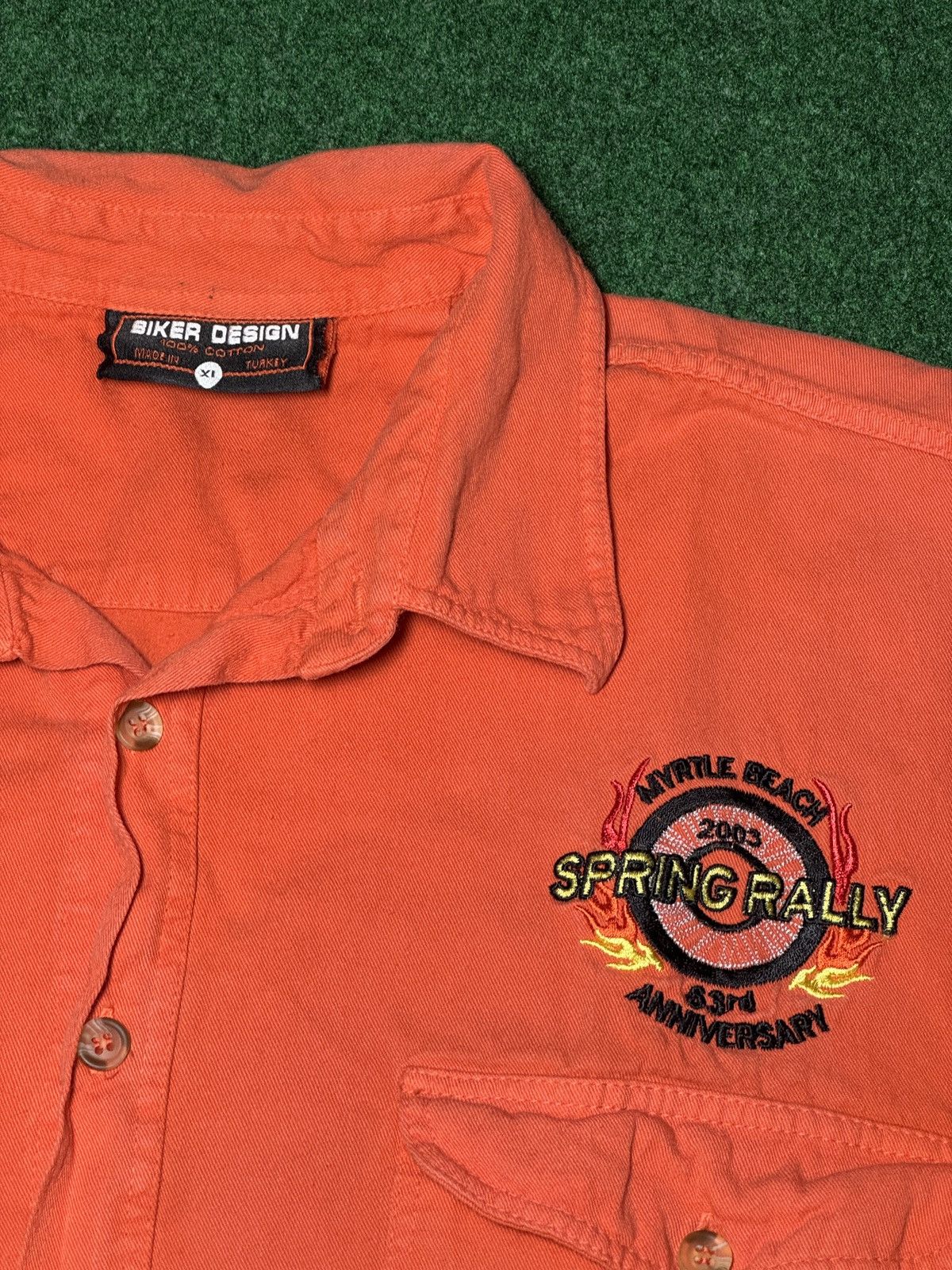 Harley Davidson Biker Flame Graphic Button Up Sleeveless Shirt Myrtle Beach Size US XL / EU 56 / 4 - 5 Thumbnail