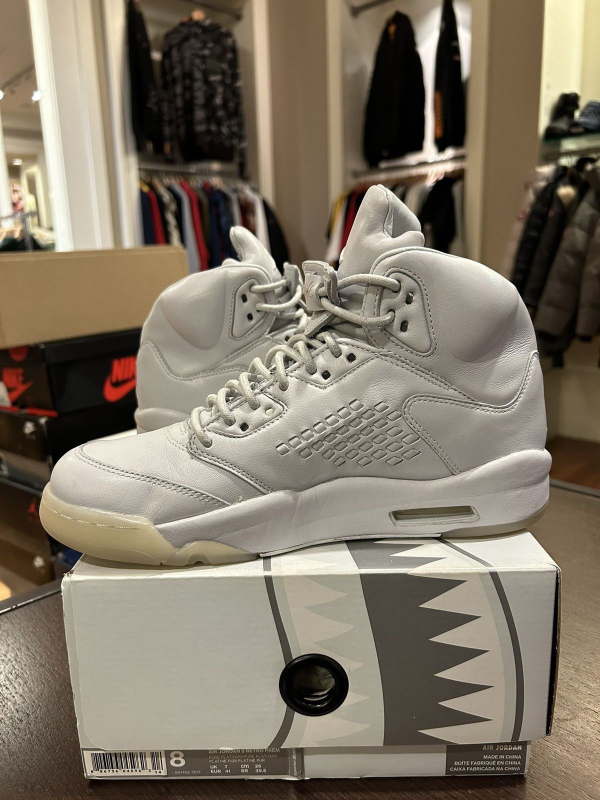 Jordan Brand Jordan 5 Retro Pure Platinum Size US 8 / EU 41 - 3 Thumbnail