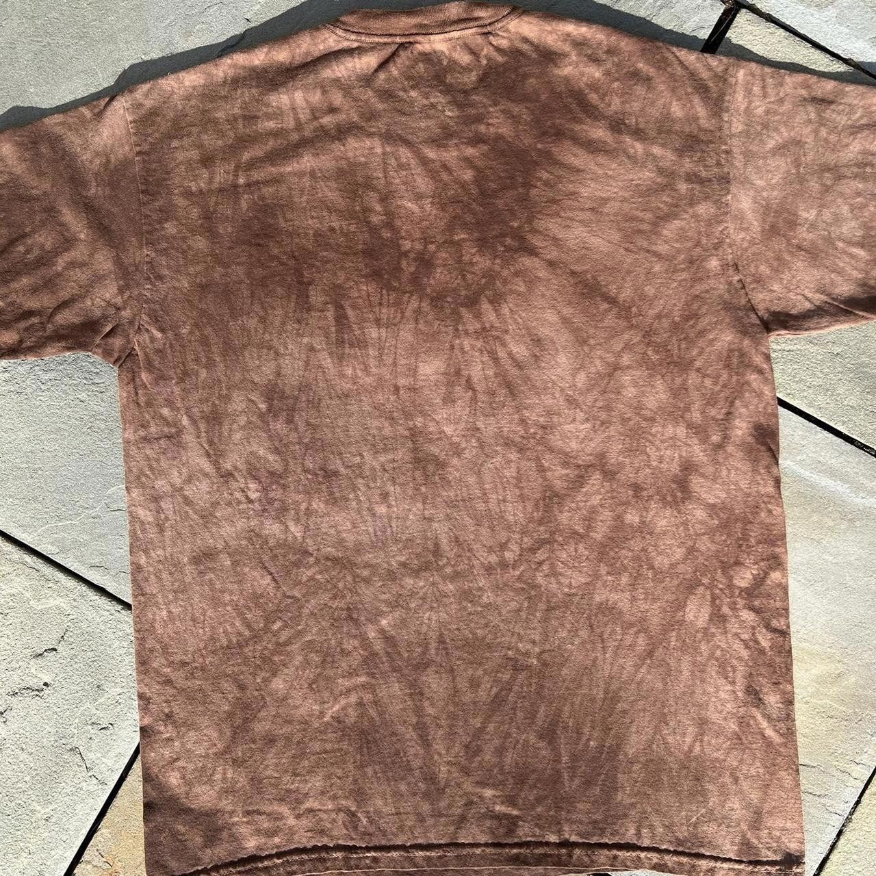 The Mountain American Flag Wolf Brown Dye T-Shirt Size US XL / EU 56 / 4 - 6 Thumbnail