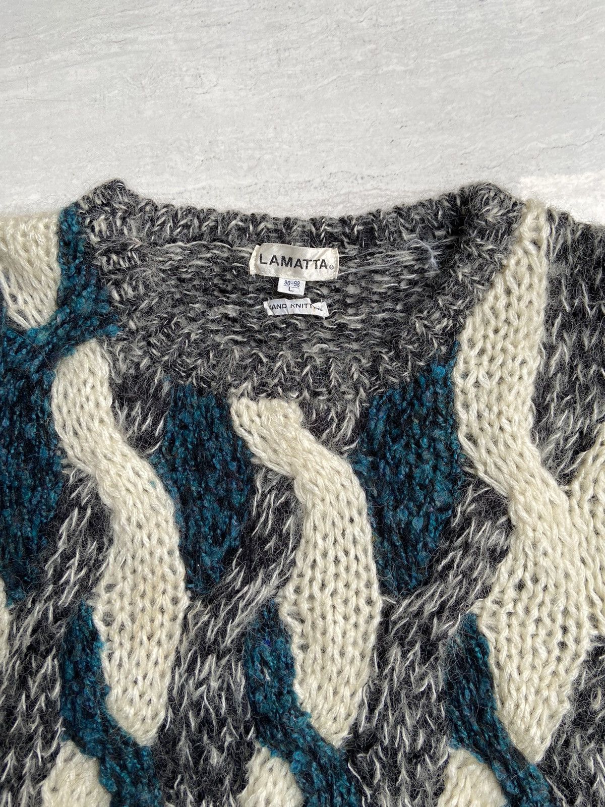 Handmade LAMATTA Hand Knitting Sweater Size US M / EU 48-50 / 2 - 10 Thumbnail