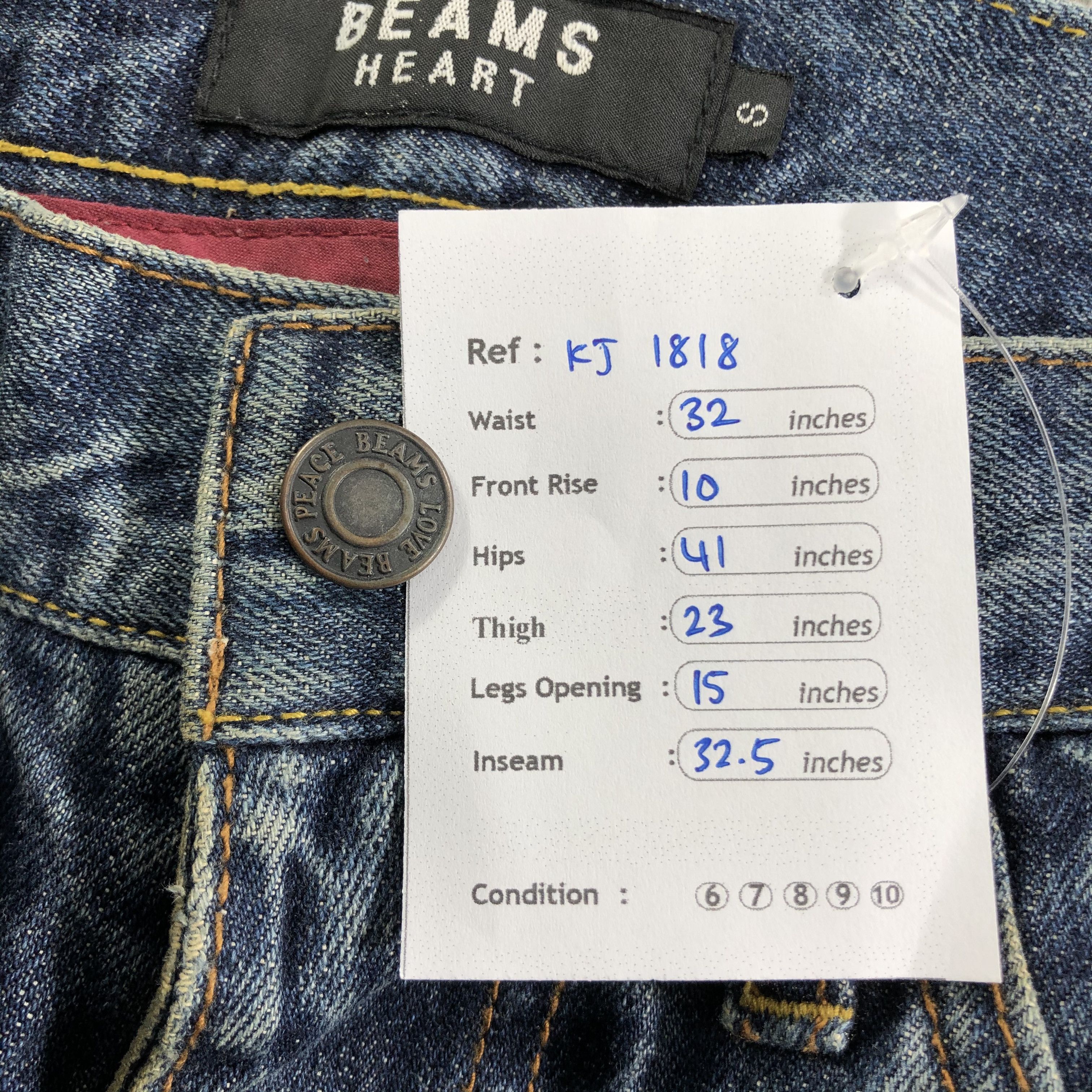 Beams Plus Beams Heart Jeans Blue Wash Denim KJ1818 Size US 32 / EU 48 - 12 Thumbnail
