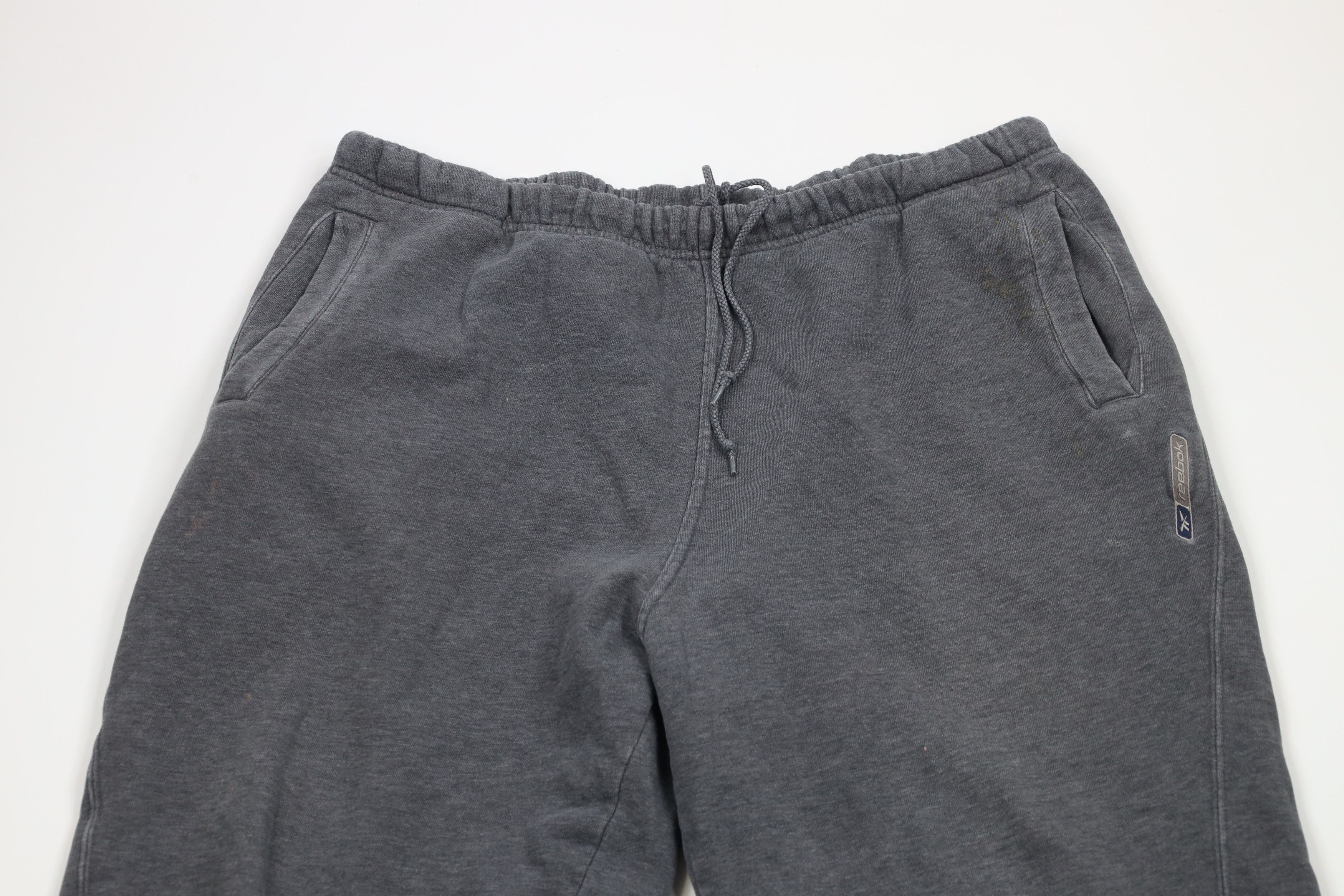 Reebok × Vintage Vintage 90s Reebok Spell Out Cuffed Sweatpants Joggers Gray Size US 38 / EU 54 - 2 Thumbnail