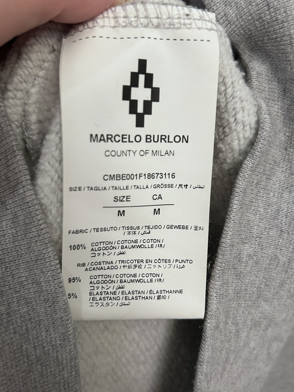 Marcelo Burlon Marcelo Burlon County of Milan x NBA Grey hoodie M Size US M / EU 48-50 / 2 - 4 Thumbnail