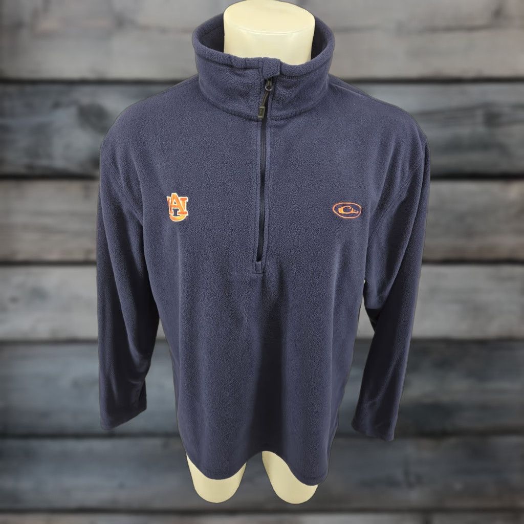 Vintage Drake Waterfowl Auburn Tigers 1/4 Zip Pullover Sweater Mens XL Blue Fleece Logo Zipper Mock Neck Long Sleeve Knit Pullover Casual Workwear 1/4 Zip Size US XL / EU 56 / 4 - 1 Thumbnail