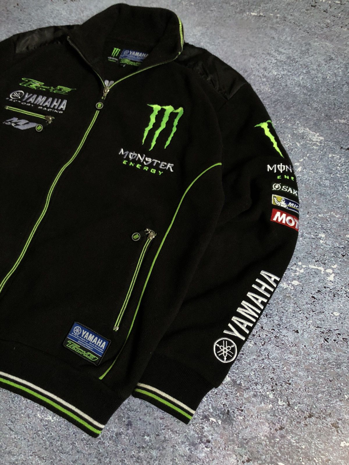 NASCAR × Vintage Vintage Monster Energy Yamaha Tech3 fleece jacket Size US S / EU 44-46 / 1 - 3 Thumbnail