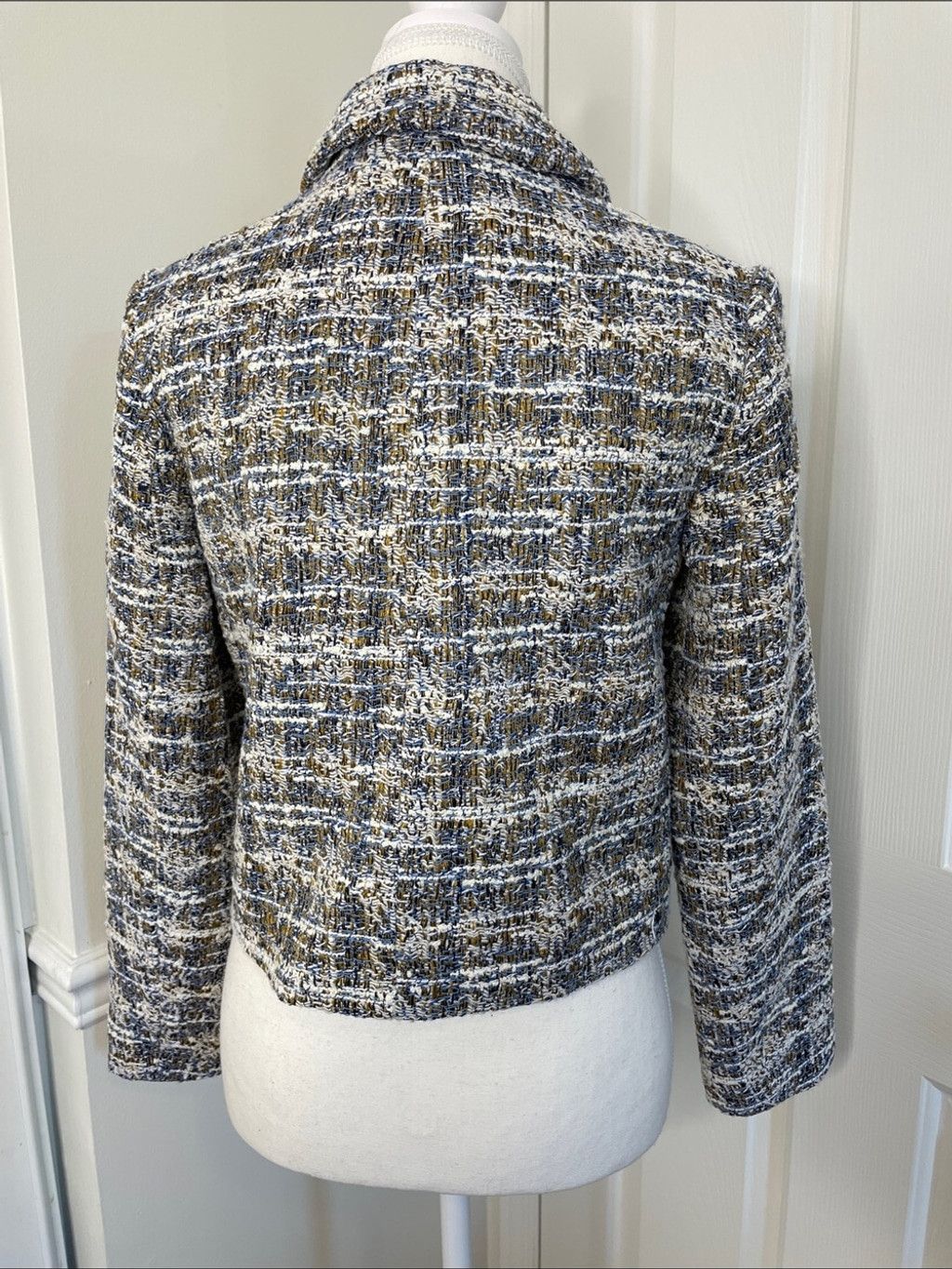 Zara NWT Zara Multicolour Tweed Crop Blazer S Size S / US 4 / IT 40 - 6 Thumbnail