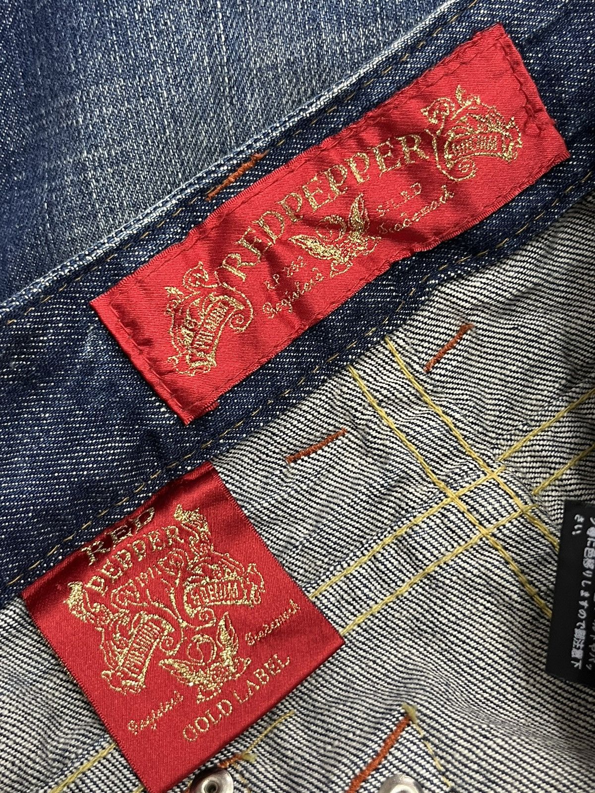 Arts & Science FYE TATTOO🔥RED PEPPER Butterfly Embroidery Wide Flare Denim Size 29" - 13 Thumbnail