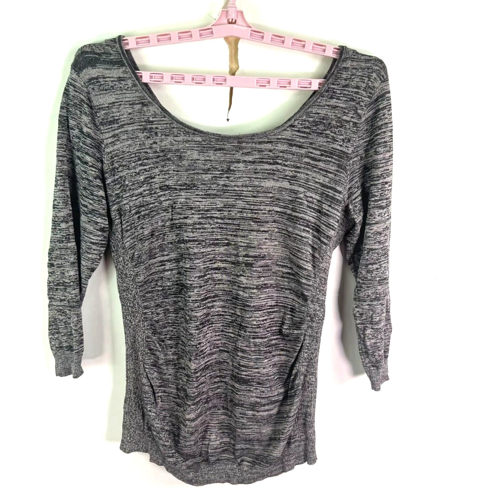 Vintage Maurices Heather Gathered V-Neck Knit Top Womens Size L Gray Shirt Size L / US 10 / IT 46 - 5 Thumbnail