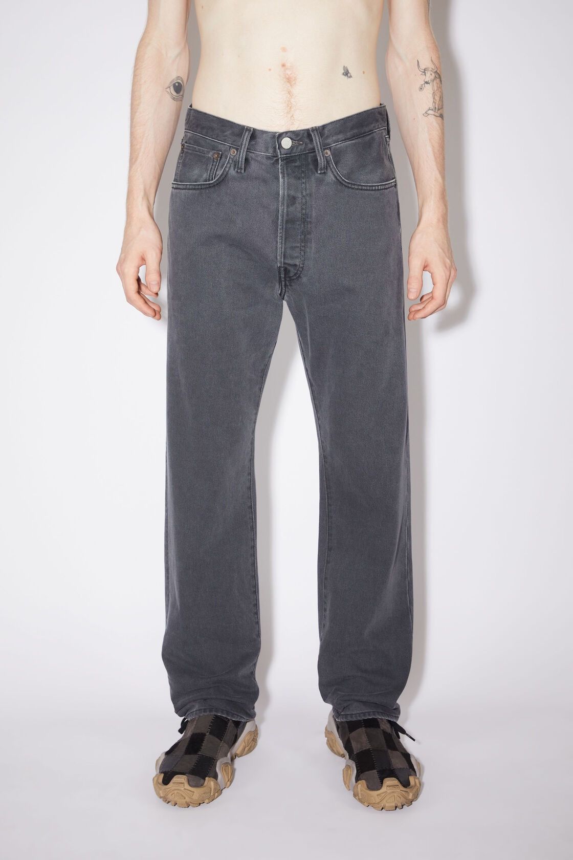 Acne Studios 2003 Dark Grey Relaxed Fit Denim