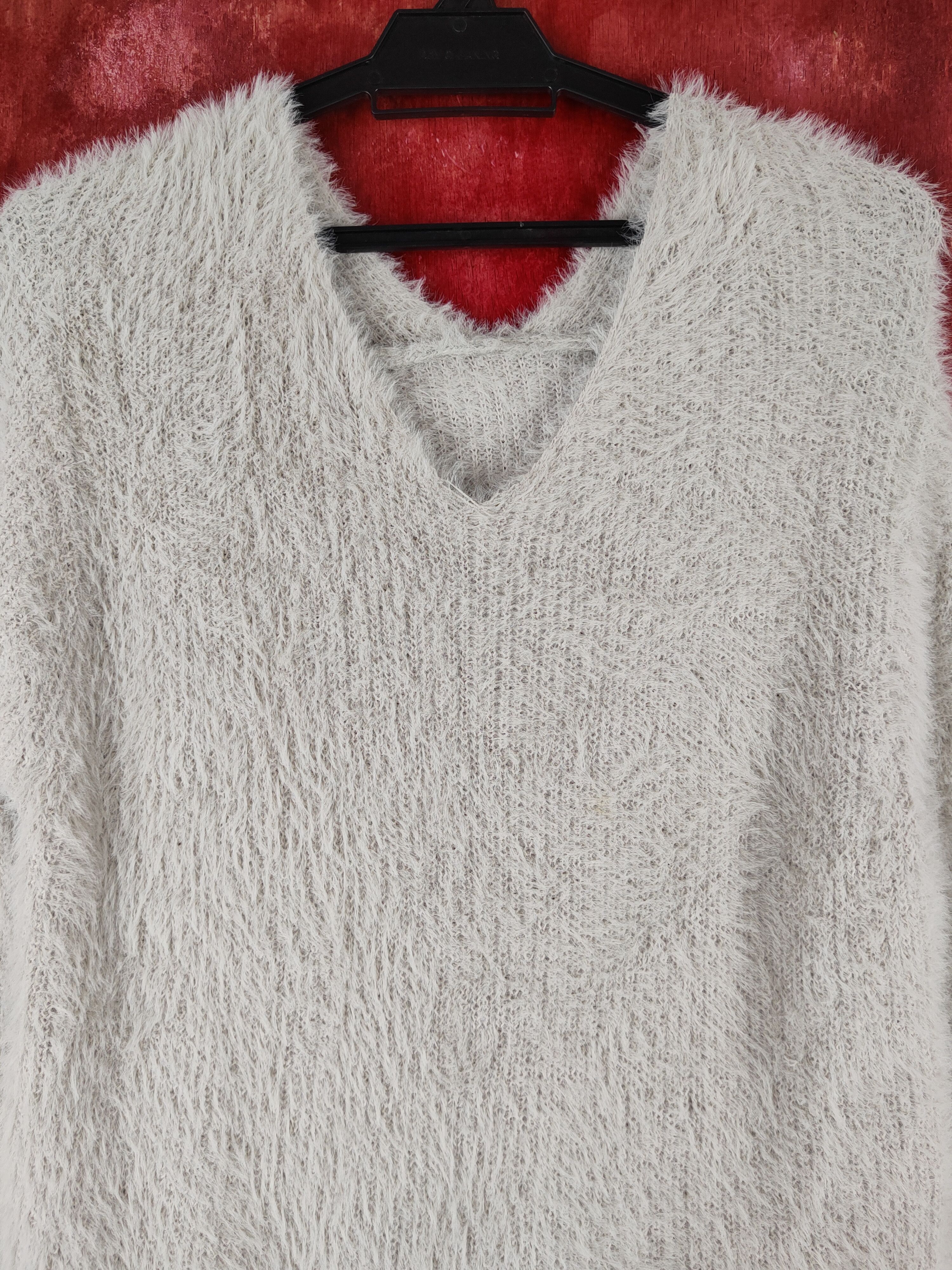 GU GU Gray Shag Shaggy Fur Mohair Knitwear #S1974 Size S / US 4 / IT 40 - 2 Thumbnail