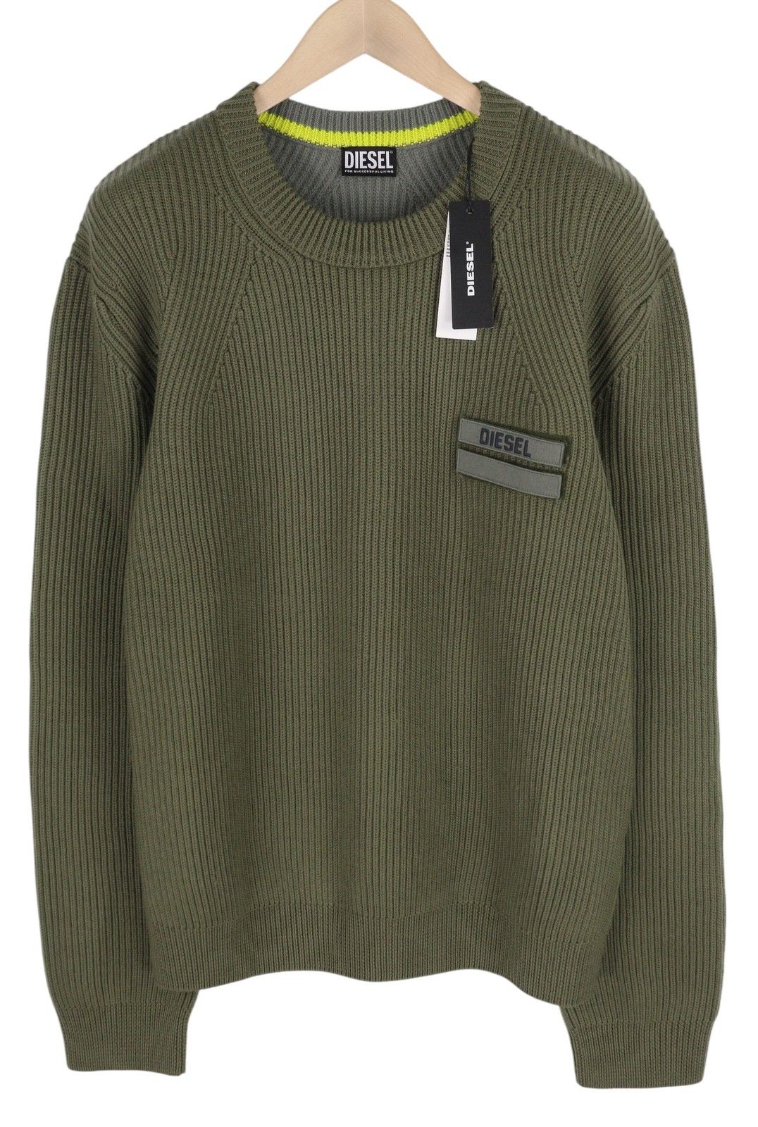 K-BIRMIN 2XL Khaki Wool Knit Logo Jumper 41147