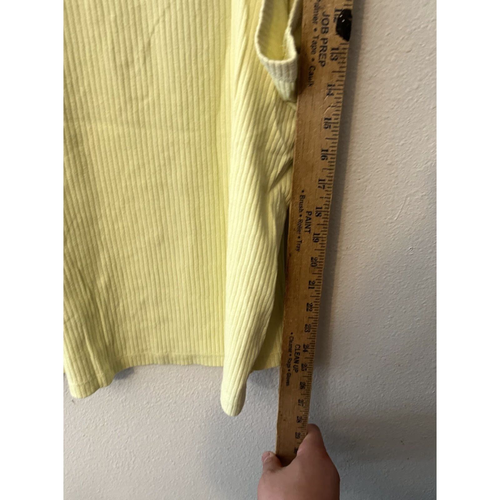 Gap Gap Tank Womens 2XL Yellow Ribbed High Neck Sleeveless Lightweight Casual Size XXL / US 16-18 / IT 52-54 - 4 Thumbnail