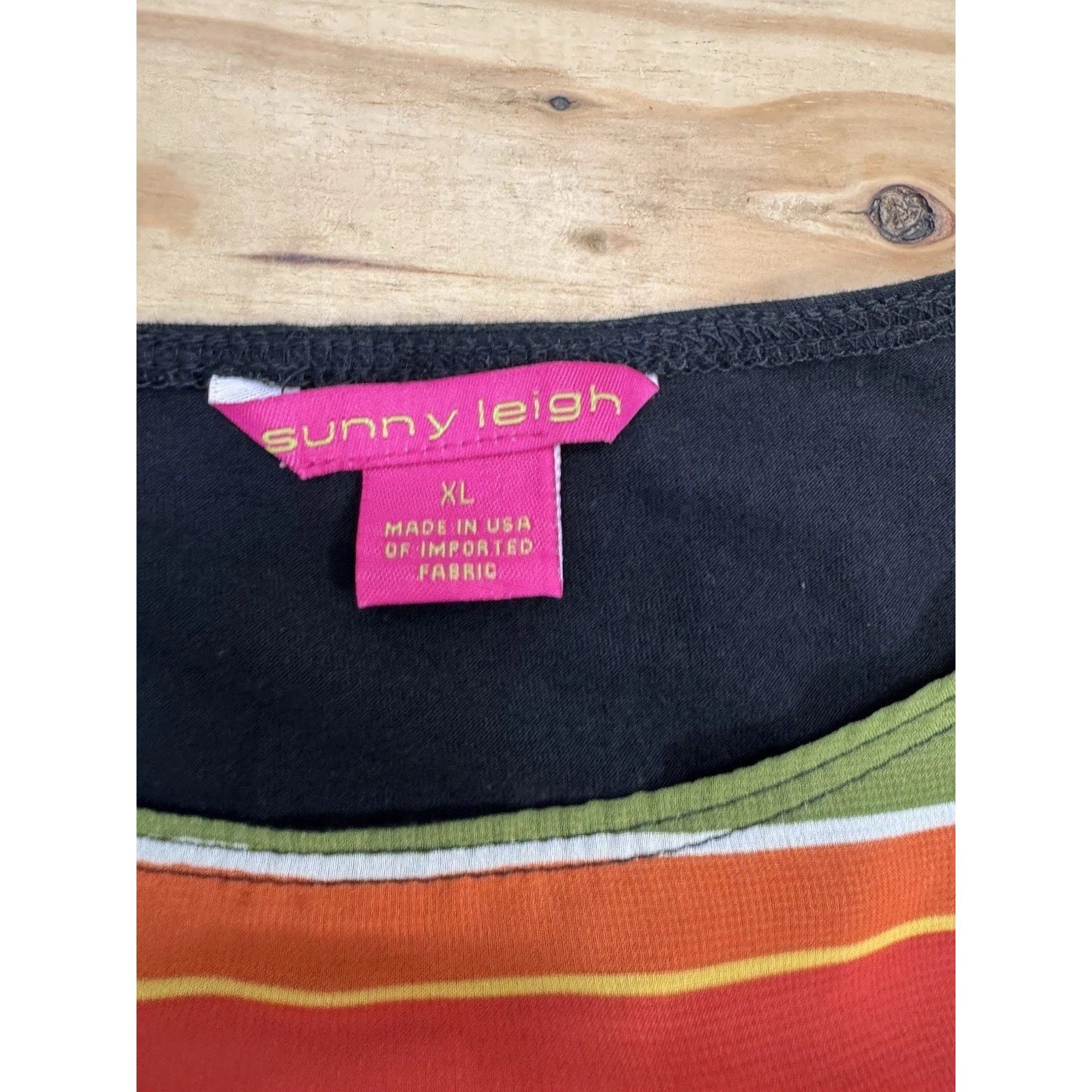 Other Sunny Leigh Chiffon Striped Rayon Jersey Knit Blouse NWT X-L Size XL / US 12-14 / IT 48-50 - 8 Thumbnail