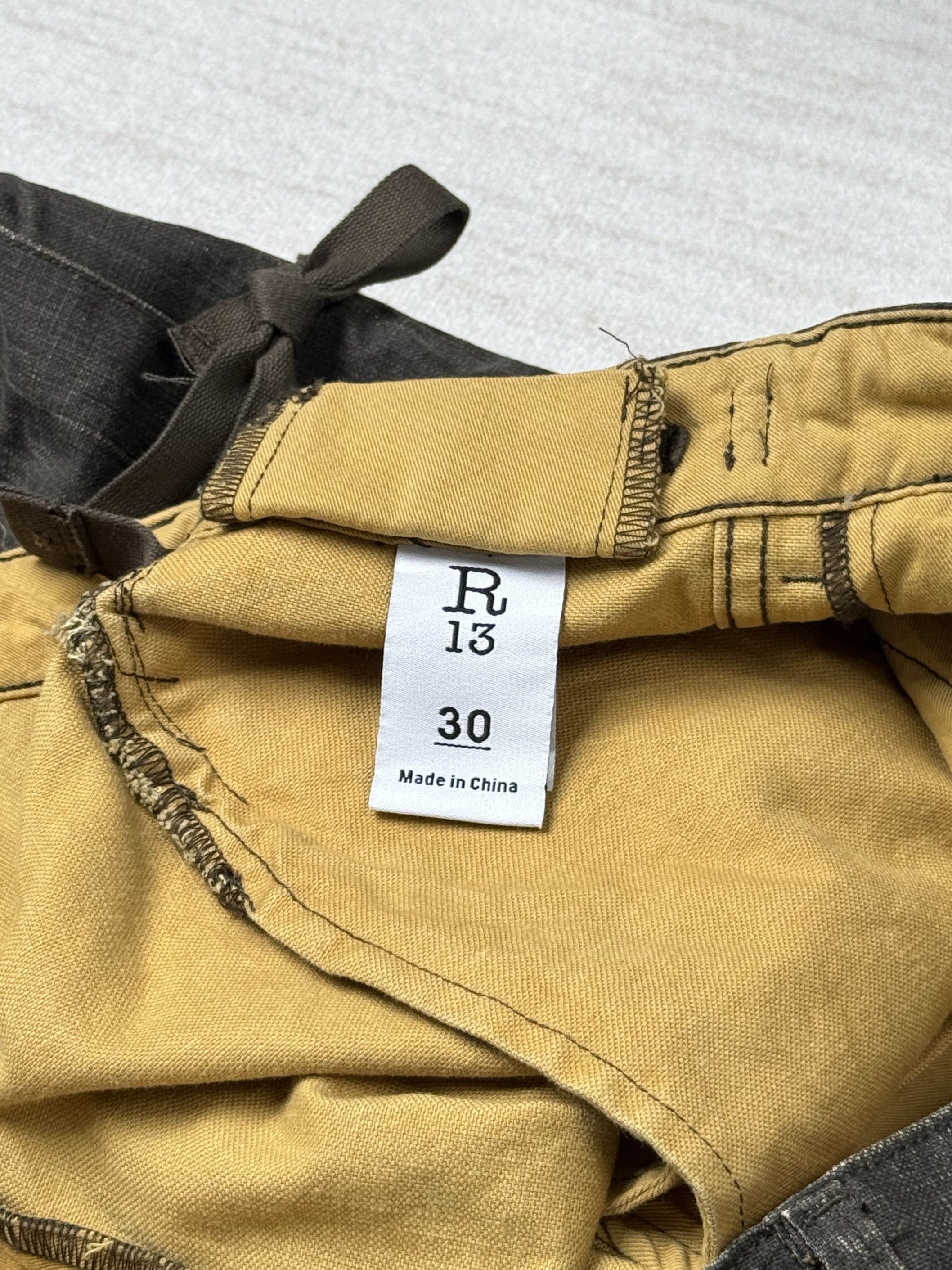 R13 UNWORN* R13 MARK MILITARY CARGO PANTS - BLACK CANVAS Size US 30 / EU 46 - 11 Thumbnail