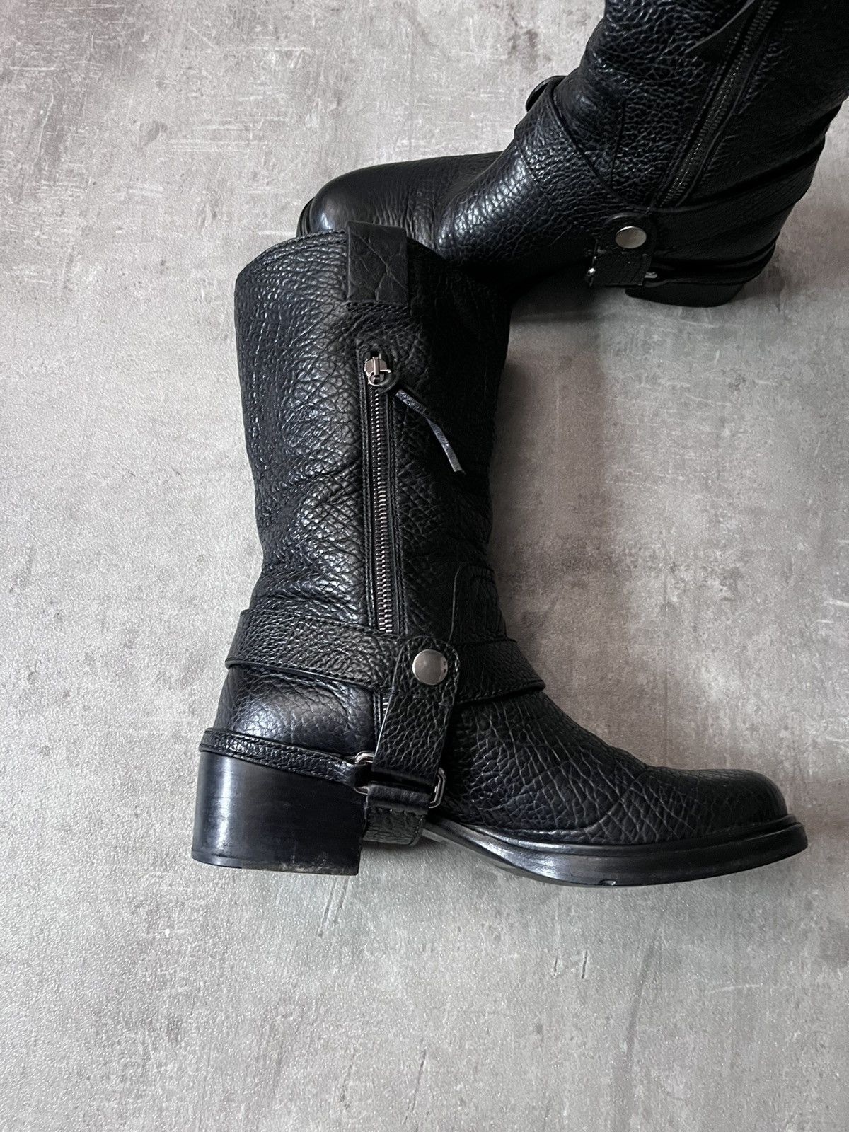 Miu Miu Miu Miu black leather engineer buckle motorcycle boots Size US 9 / IT 39 - 4 Thumbnail