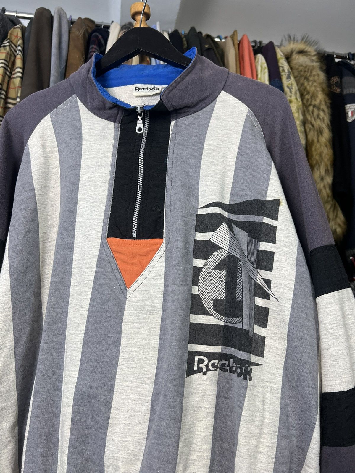 Reebok 90S Vintage Reebok Half Zip Sweatshirt Size L - XL Size US XL / EU 56 / 4 - 2 Thumbnail