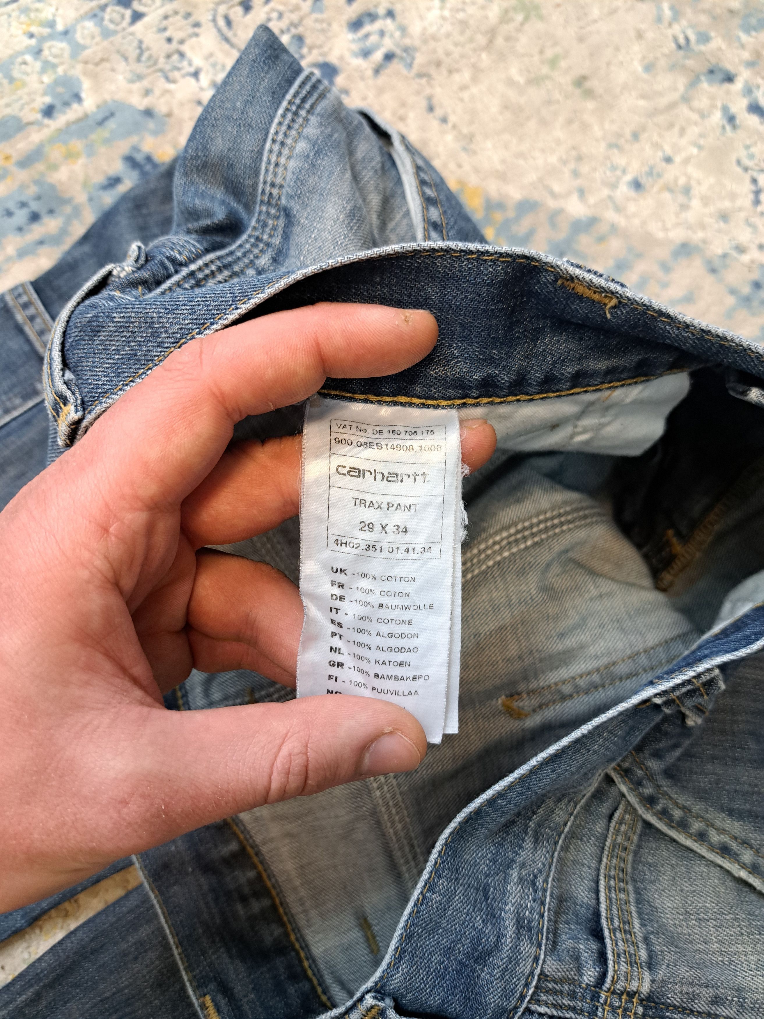 Carhartt Carhartt Single Knee Trax Pants Thrashed Distressed Rags Size US 29 - 8 Thumbnail