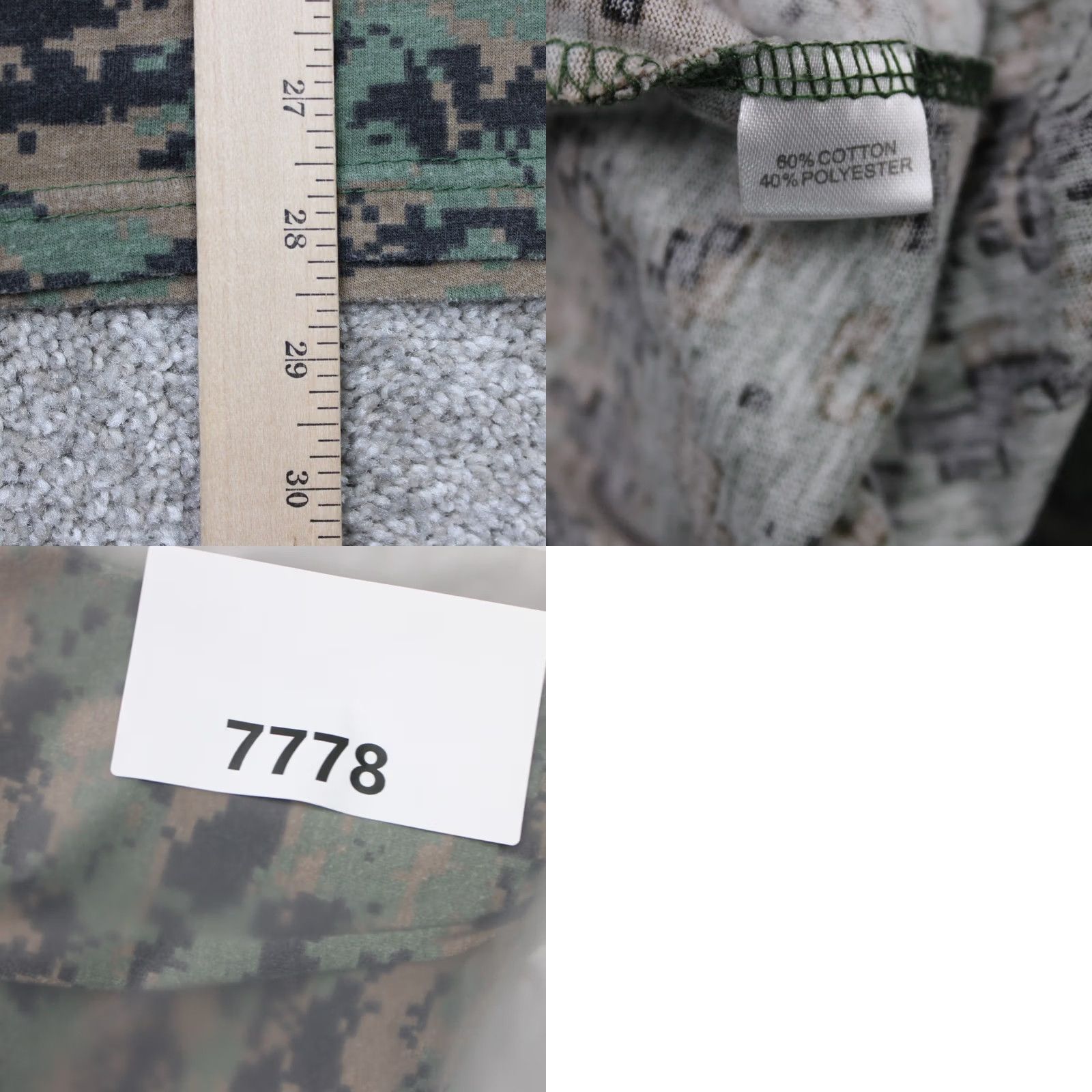 Rothco ROTHCO Shirt Men 2XL Green Camo Cotton/Poly Short Sleeve Crew Neck Tagless Pocketless T-Shirt Men Size US XXL / EU 58 / 5 - 8 Thumbnail