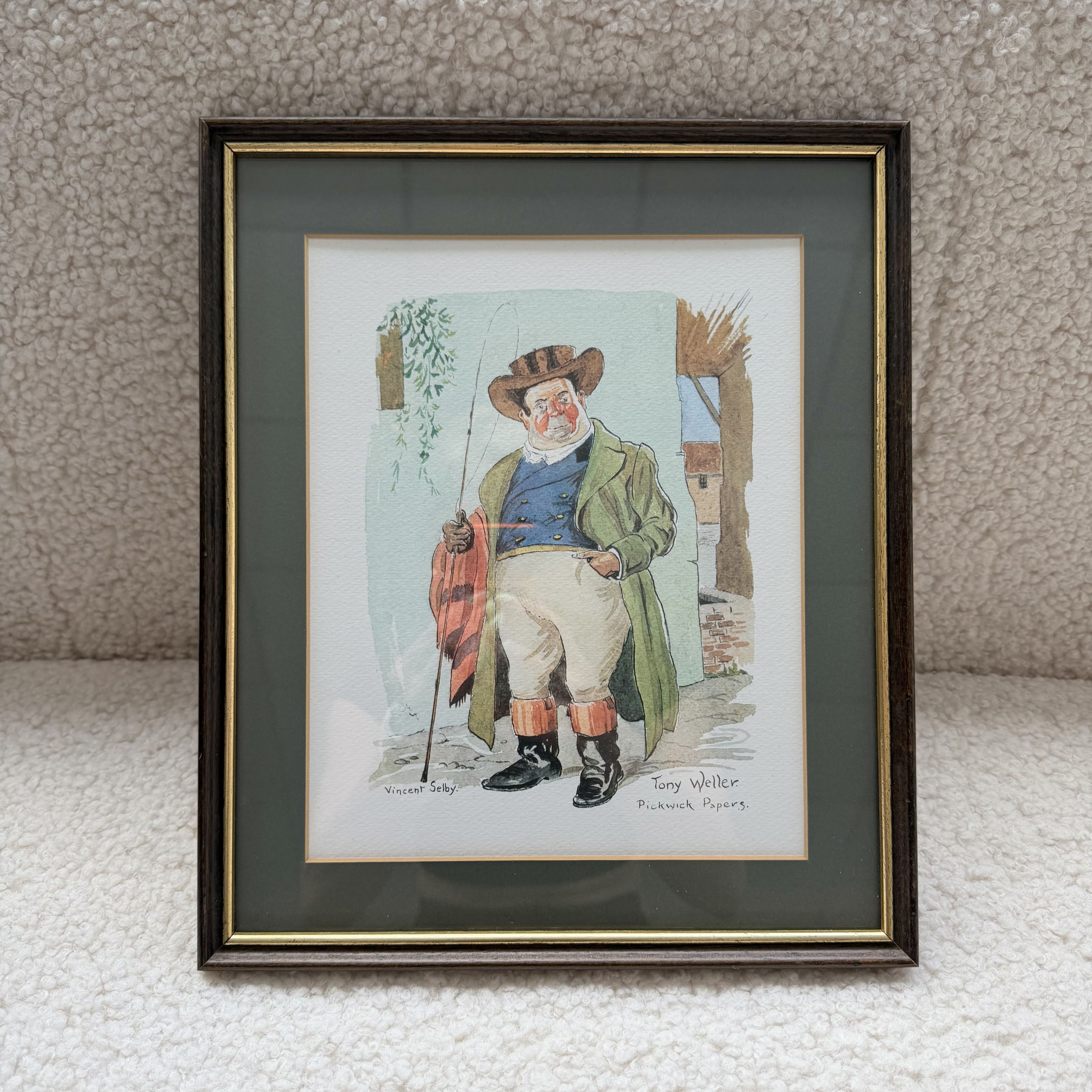 Vintage Vintage Framed Tony Weller Print Pickwick Papers Vincent Size ONE SIZE - 5 Thumbnail