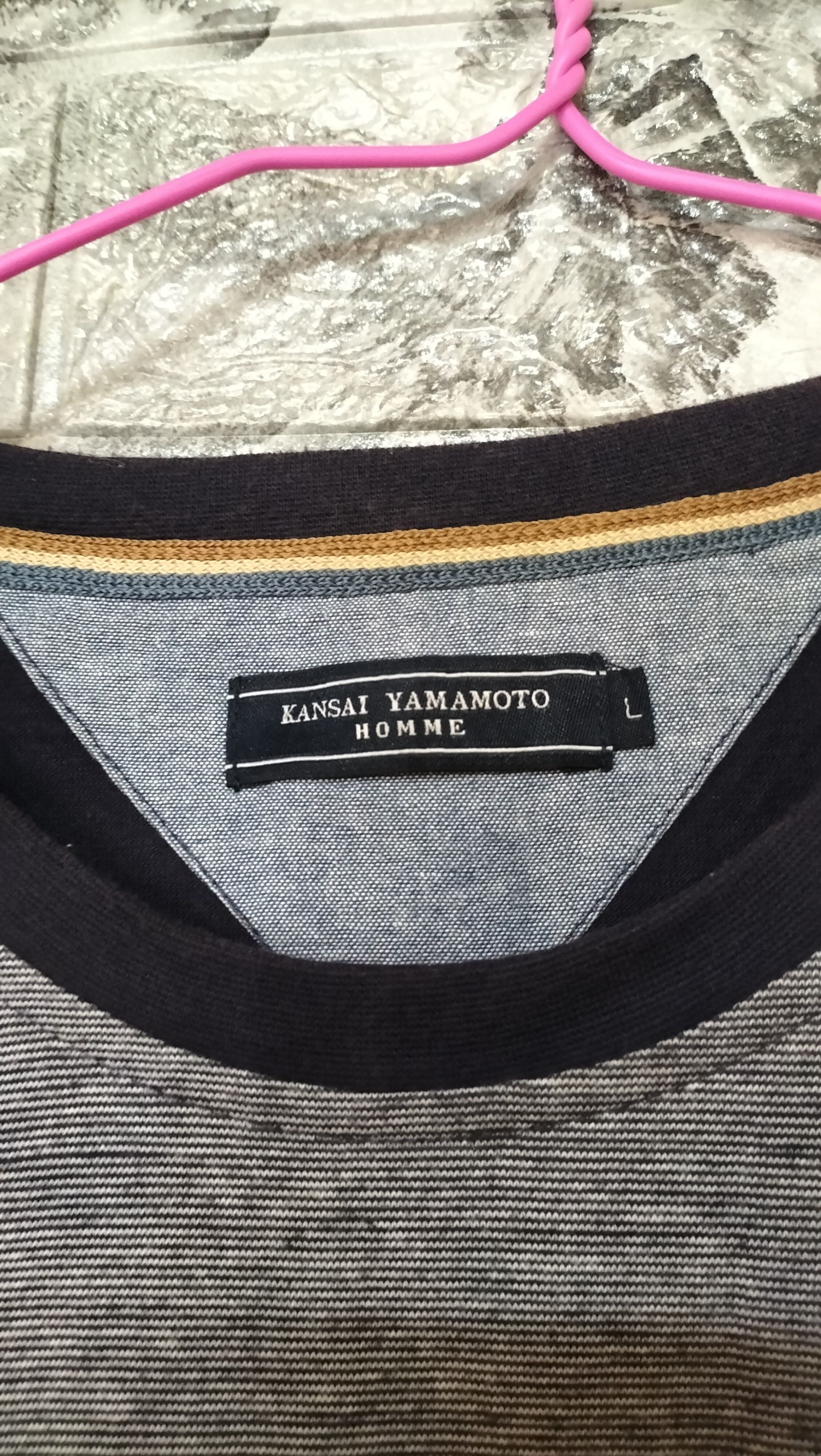 Japanese Brand Vintage Kansai Yamamoto pocket stripes menswear fashion Size US L / EU 52-54 / 3 - 2 Thumbnail