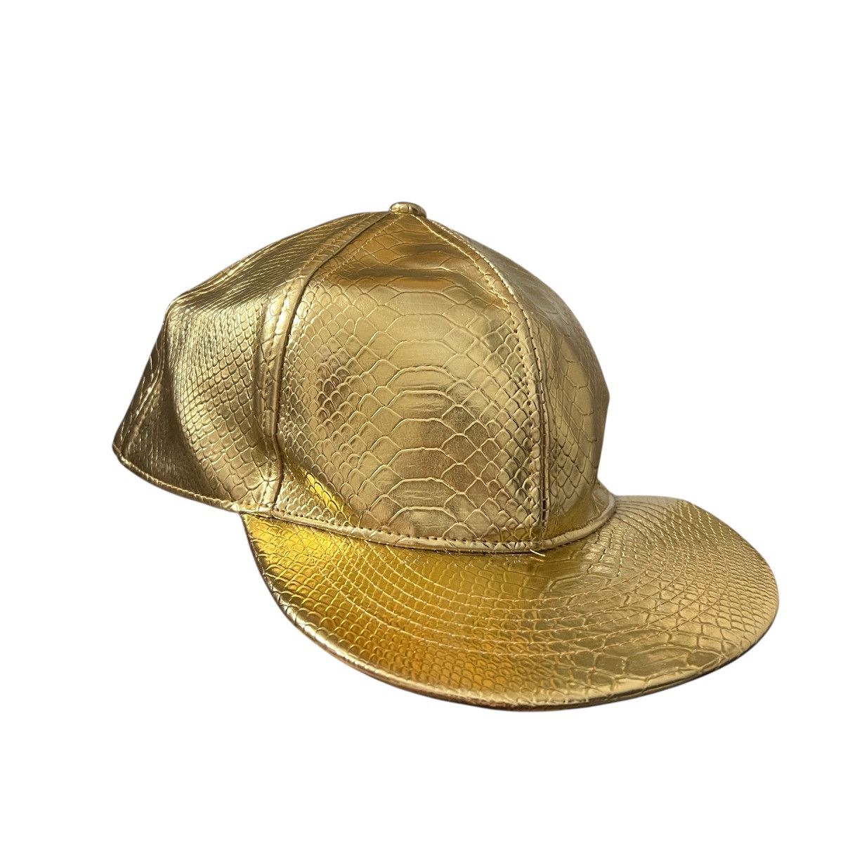 Vintage Y2K Golden Cap Hat Snapback trucker foil gold swag 2010 Size ONE SIZE - 1 Thumbnail