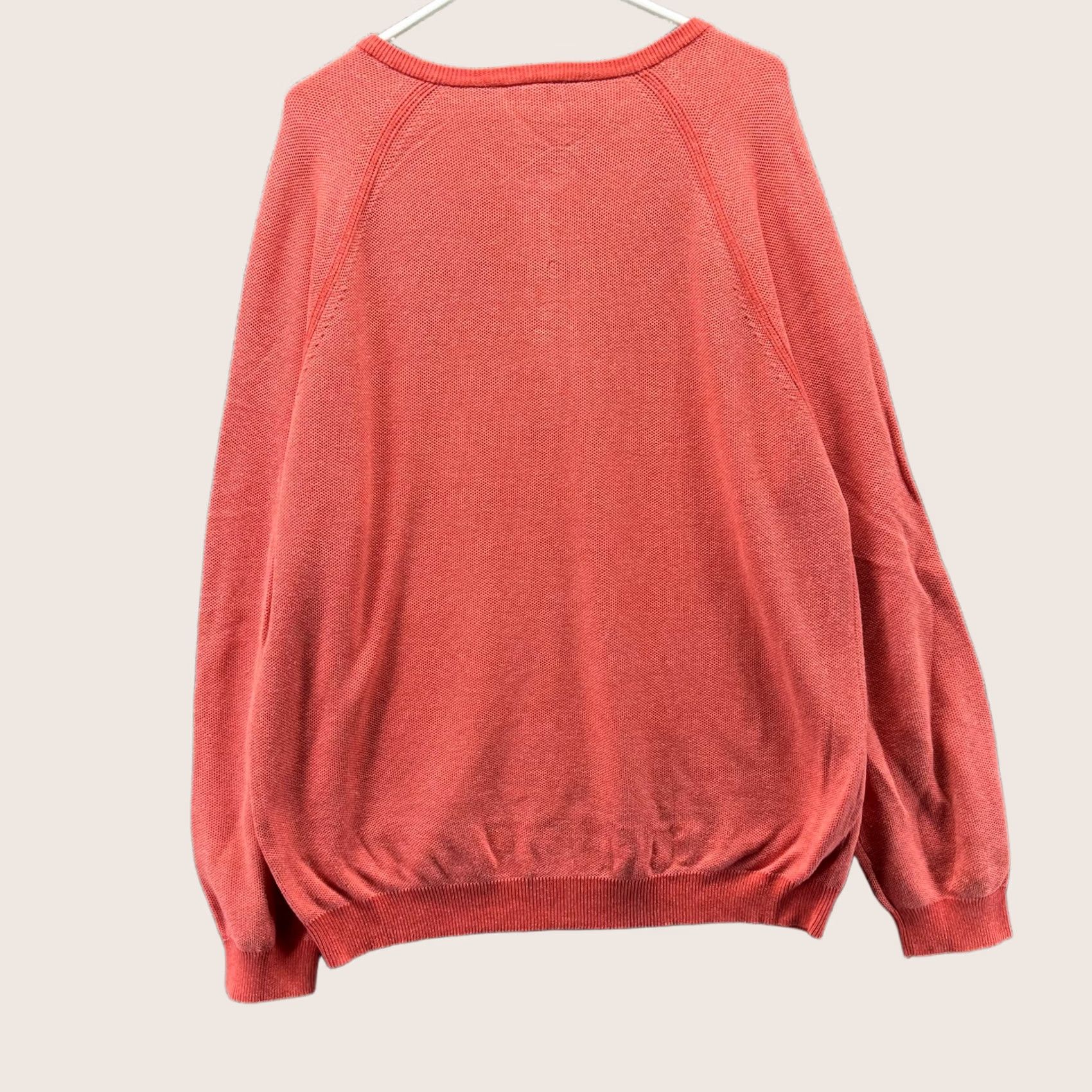 Tommy Bahama Tommy Bahama Sweater Mens XL Orange Pima Cotton V Neck Waffle Knit Pullover Size US XL / EU 56 / 4 - 1 Thumbnail
