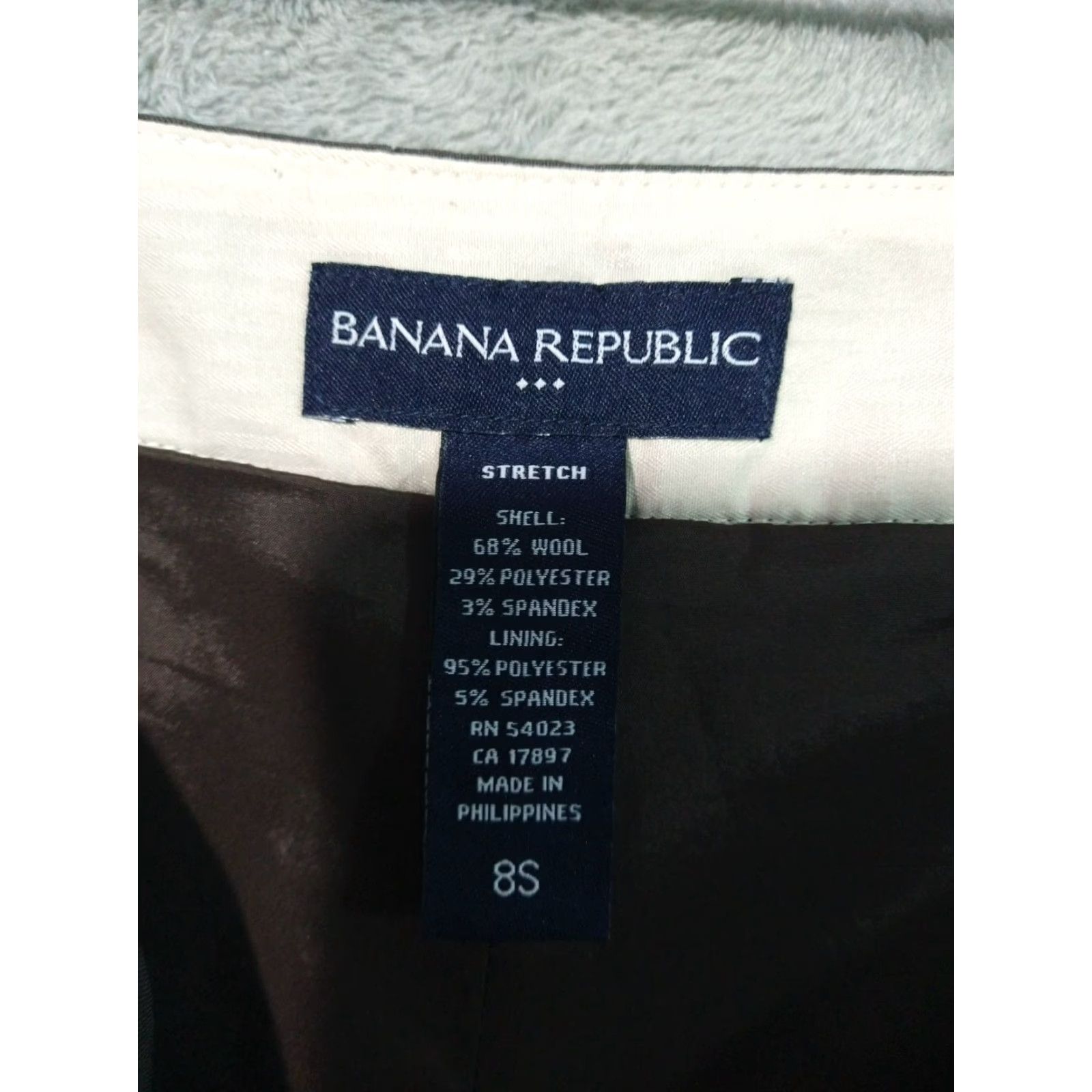 Banana Republic Banana Republic Pants Womens 8 Short Brown Striped Wool Blend Stretch Career Dress Pants Women's 8 Brown Striped Wool Blend Stretch City Preppy Size 30" / US 8 / IT 44 - 7 Thumbnail