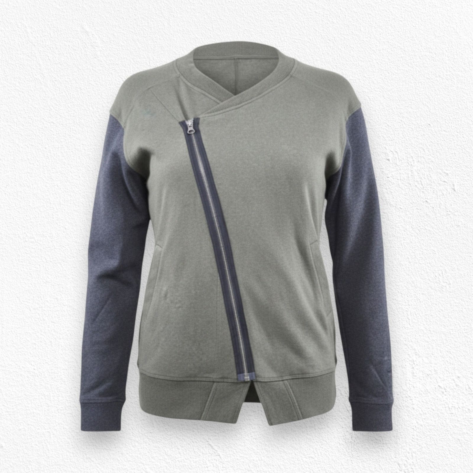 Lululemon Lululemon Asym Zip Jacket Olive Medium Size US M / EU 48-50 / 2 - 1 Thumbnail