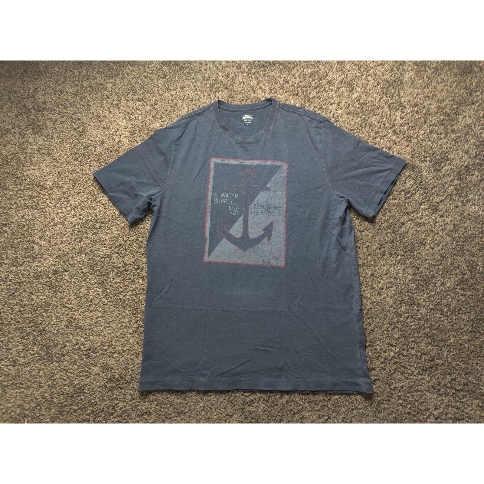 Izod IZOD Shirt Adult Mens Large Gray Salt Water Supply Co Size US L / EU 52-54 / 3 - 1 Thumbnail