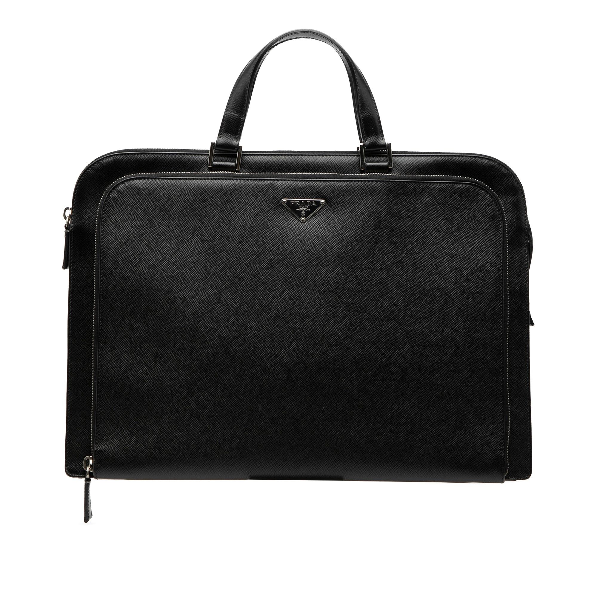 Prada Saffiano Business Bag in Black, Women's