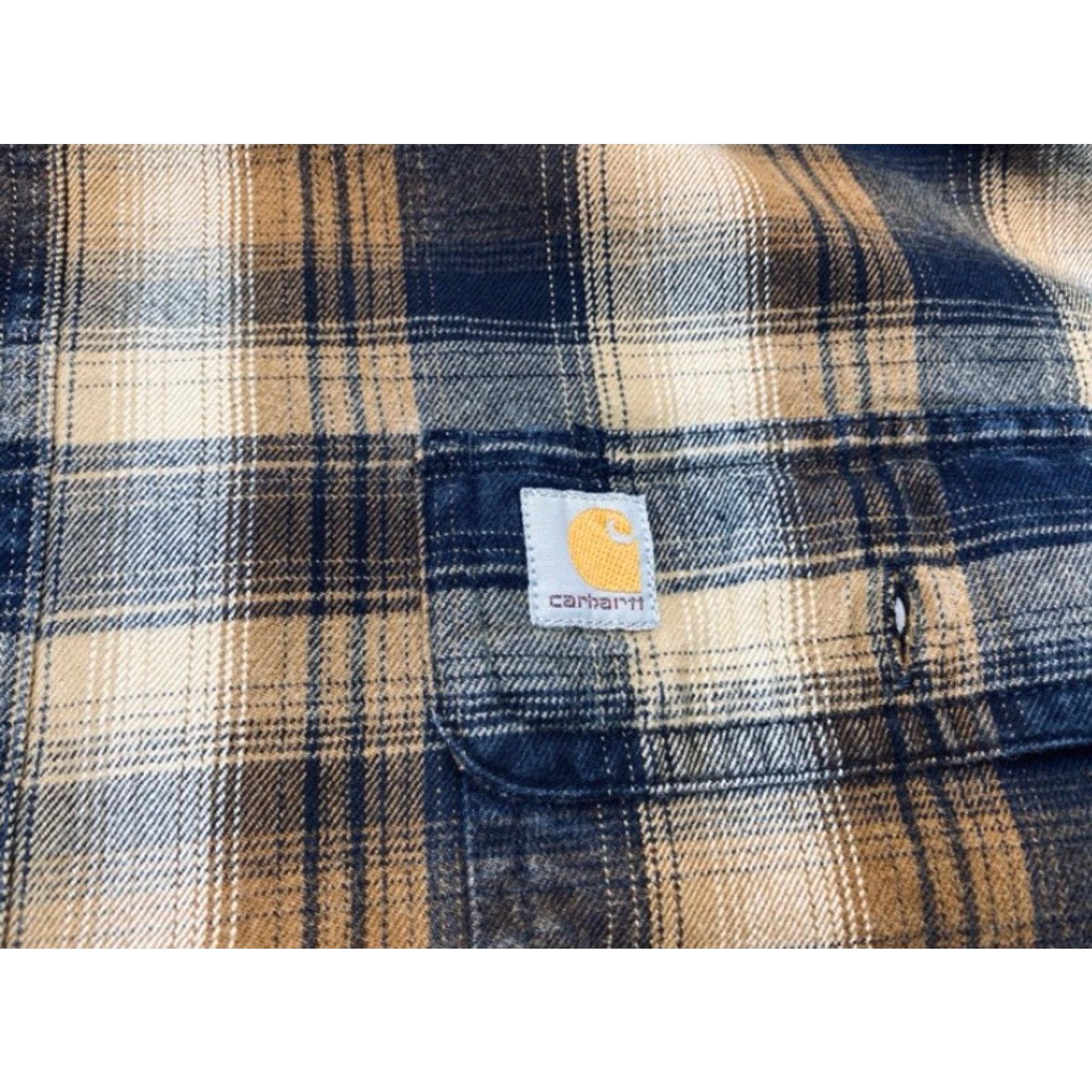 Carhartt VINTAGE Carhartt Hubbard 103822 Flannel Shirt Mens 2XL Heavyweight Brown Plaid 8264 Size US XXL / EU 58 / 5 - 6 Thumbnail