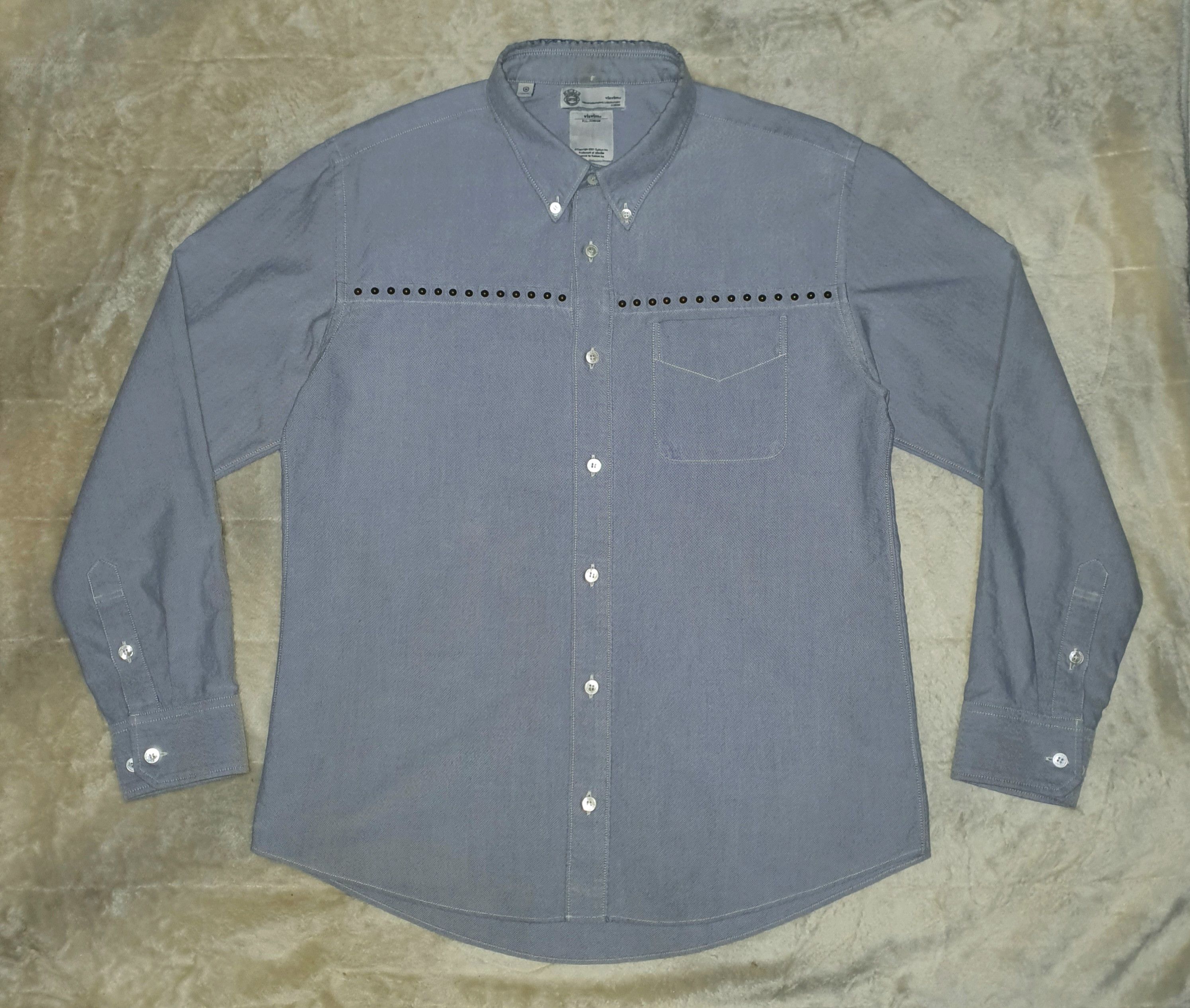 Visvim VISVIM Studded Front Western Oxford Shirt – Size M Size US M / EU 48-50 / 2 - 1 Thumbnail