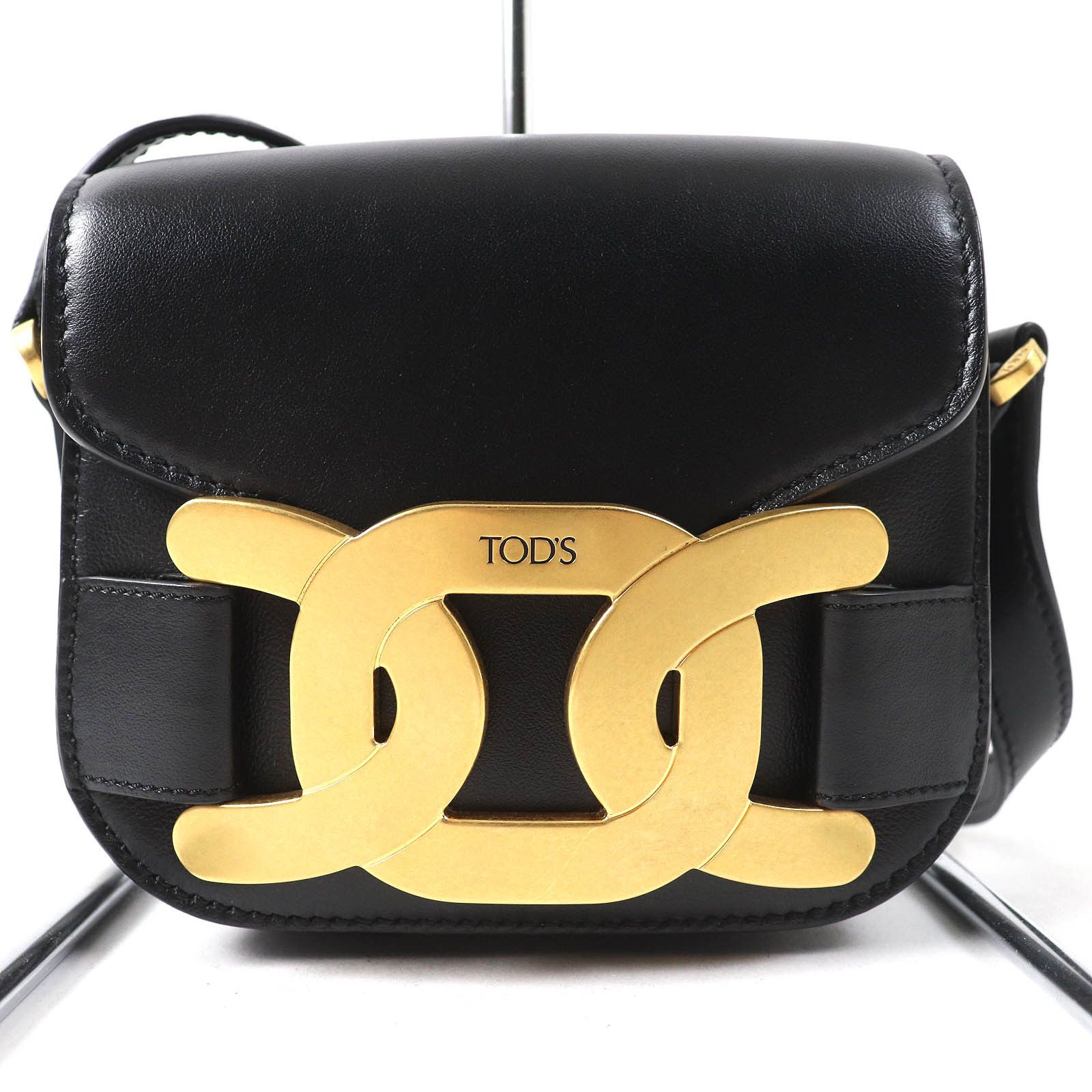 Tods Tod's TodS Kate Mini Logo Embossed Leather Shoulder Bag Leather Shoulder Bag Xbwaoyj0100Rorb999 in Black, Women's