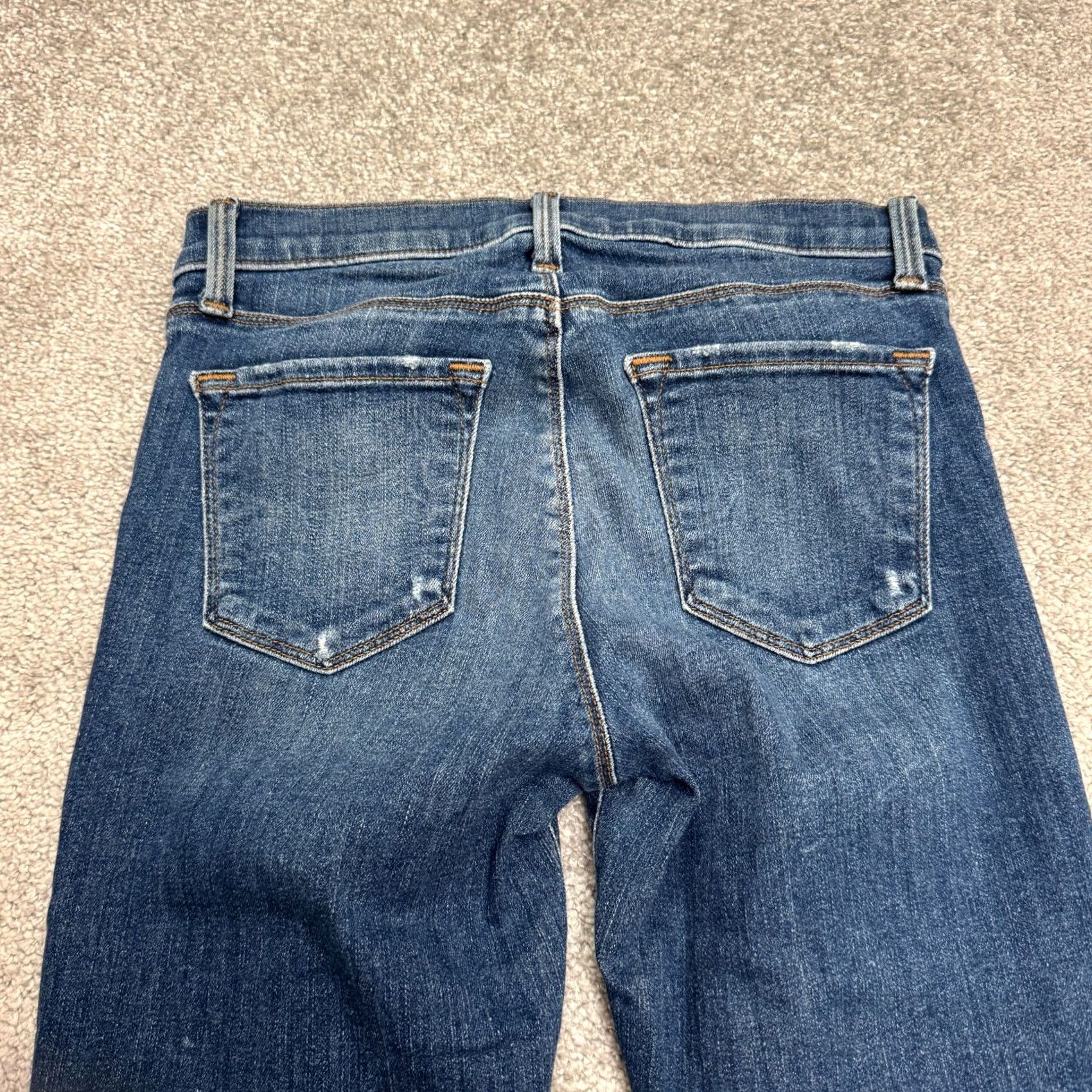 J Brand J Brand Breathless Skinny Denim Jeans Womens 25 Blue Raw Hem Capri Distressed Size 42" / US 20 - 5 Thumbnail