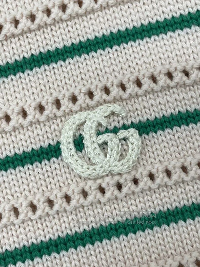 Gucci Gucci White and green striped vest Size M / US 6-8 / IT 42-44 - 2 Thumbnail