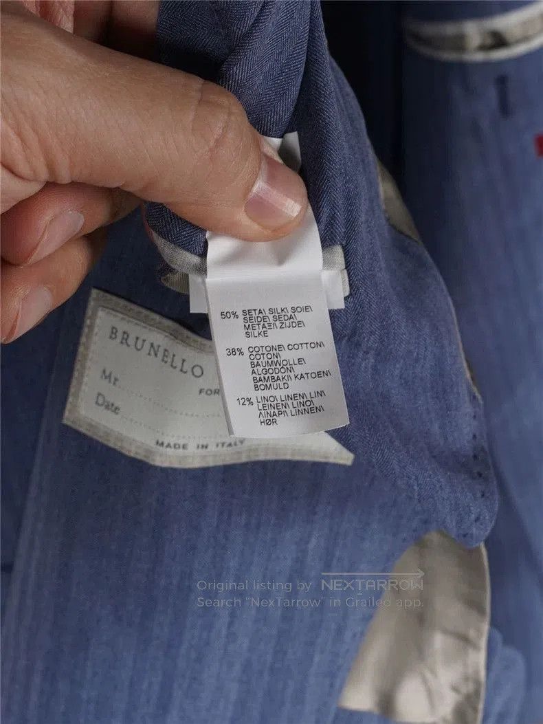 Brunello Cucinelli Brunello Cucinelli Silk Cotton Blazer. Size US L / EU 52-54 / 3 - 8 Thumbnail