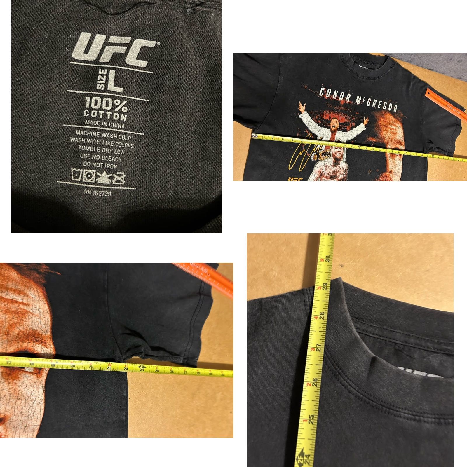 UFC VINTAGE UFC Shirt Men L Conor Mcgregor The Notorious Black Short Sleeve MMA Fighter Size US L / EU 52-54 / 3 - 9 Thumbnail