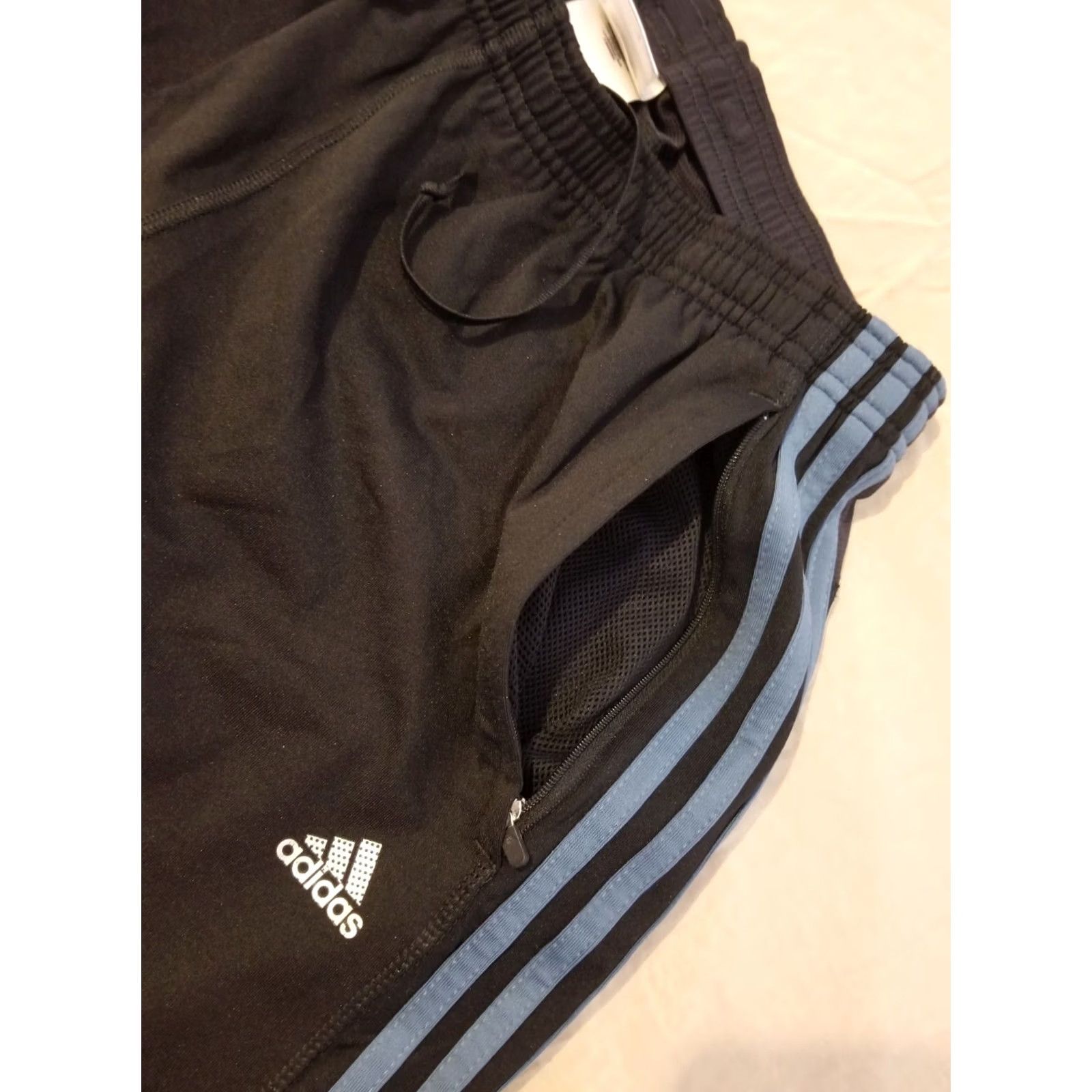 Adidas VINTAGE? Mens adidas Pants M Medium Black Athletic Gym Workout Jogger Mens Size US 31 - 5 Thumbnail