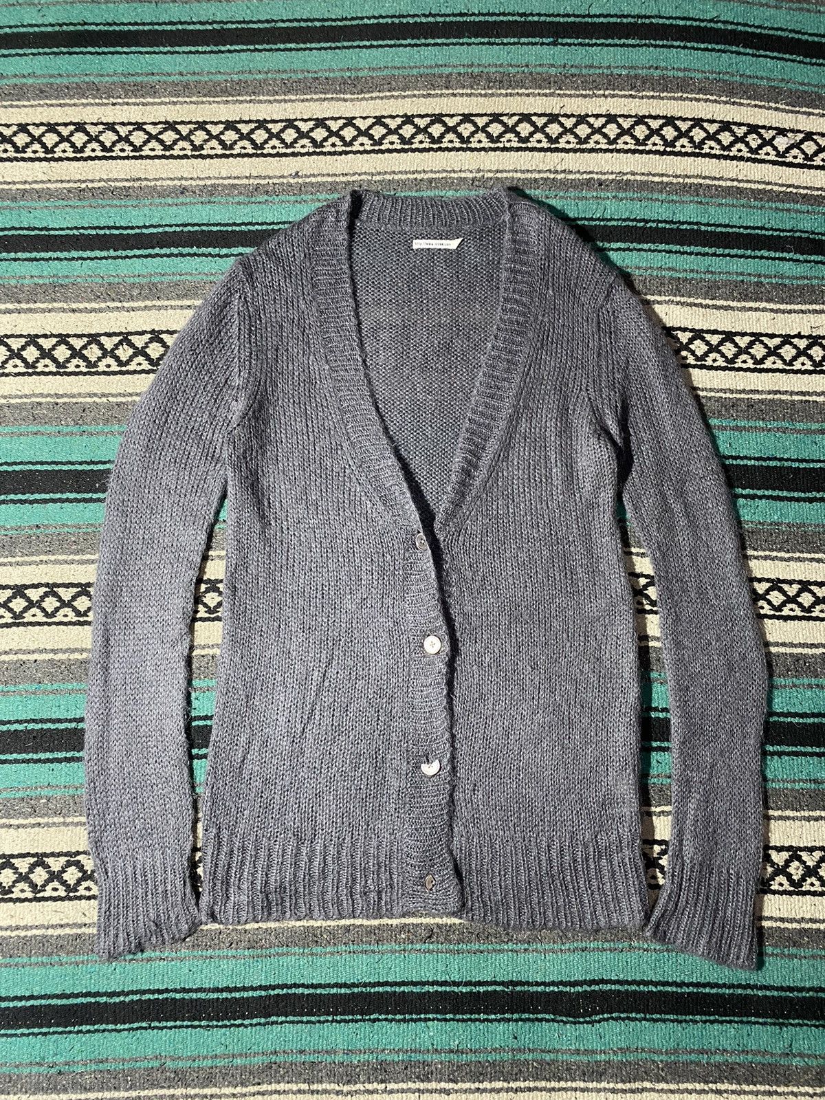 2000s Izzue - Mohair Grunge Grey Cardigan