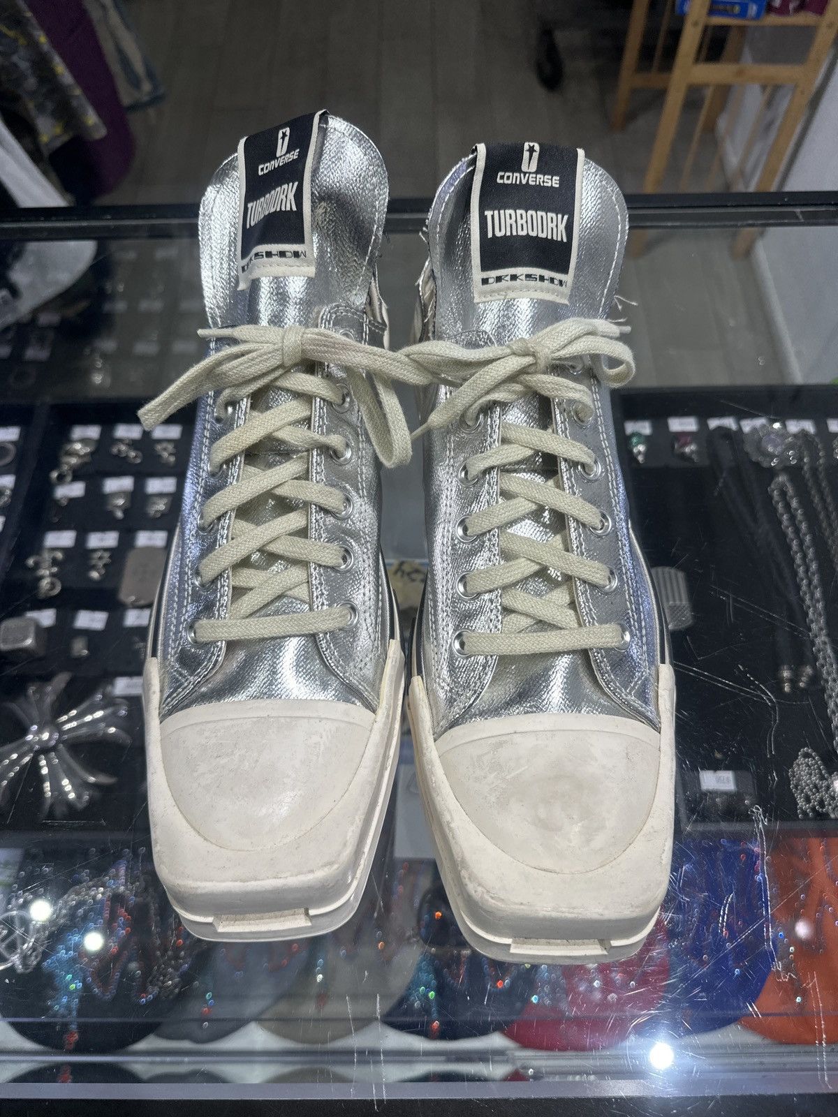 Converse × Rick Owens Drkshdw Converse x Rick Owens DRKSHDW Sneaker Silver Size 11 Size US 11 / EU 44 - 1 Thumbnail
