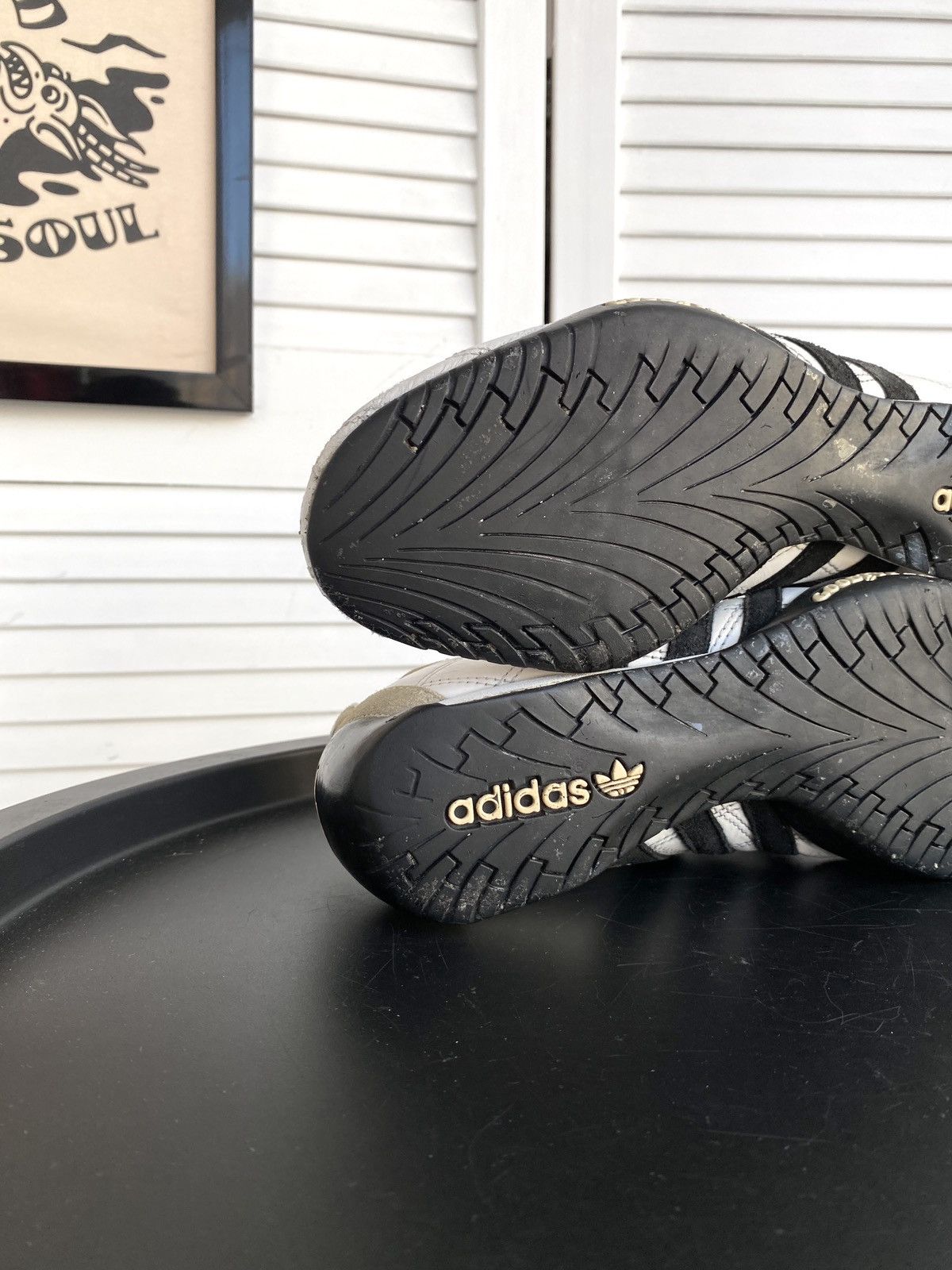 Adidas × Vintage 2004 Adidas Tuscany Good Year Leather Racing F1 Shoes Y2K Size US 8 / EU 41 - 16 Thumbnail