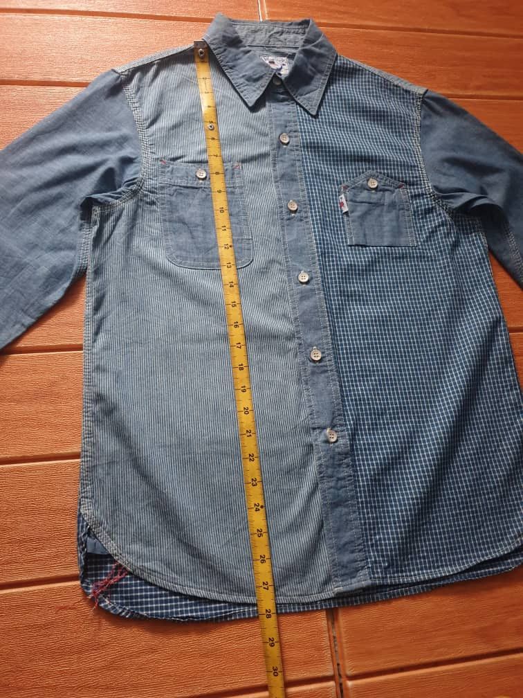Japanese Brand 💥Blue trick okayama Japanese Chambray Shirt Size US M / EU 48-50 / 2 - 9 Thumbnail