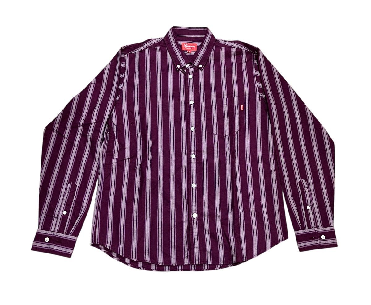 Supreme Supreme FW18 oxford striped button down shirt Size US M / EU 48-50 / 2 - 1 Thumbnail